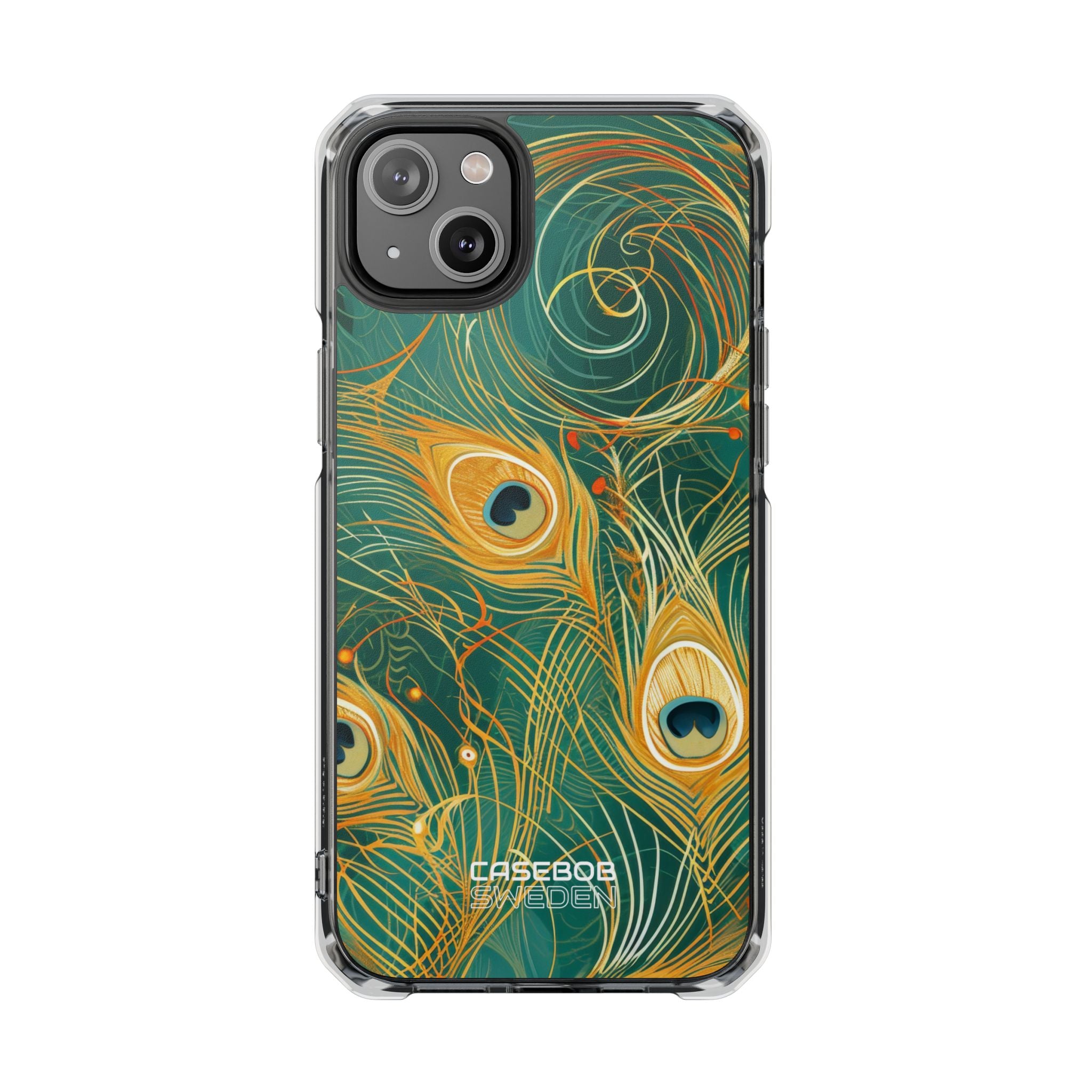 Vibrant Peacock Whirl iPhone 14 - Impact Clear+