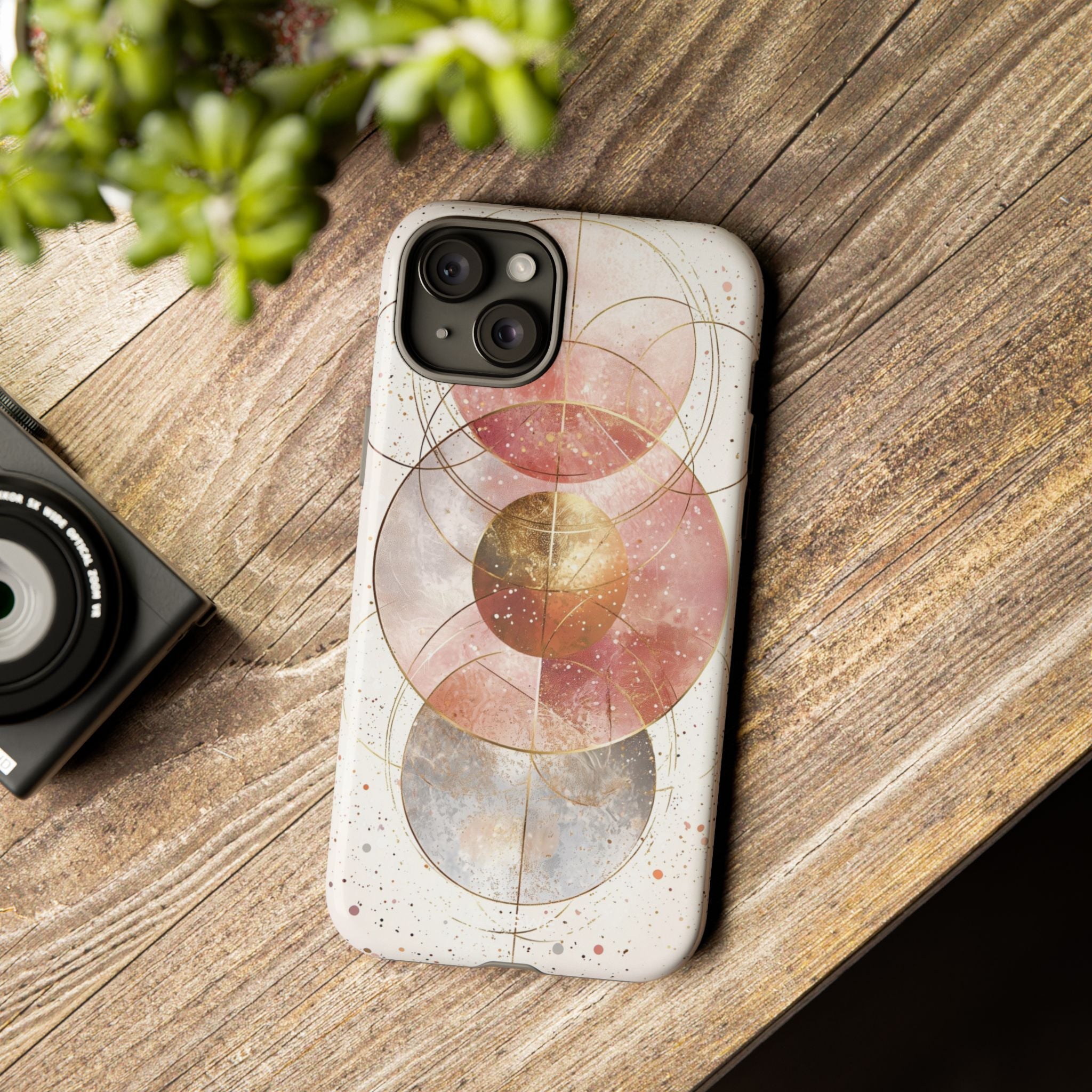 Circle Envelops Light - iPhone Case