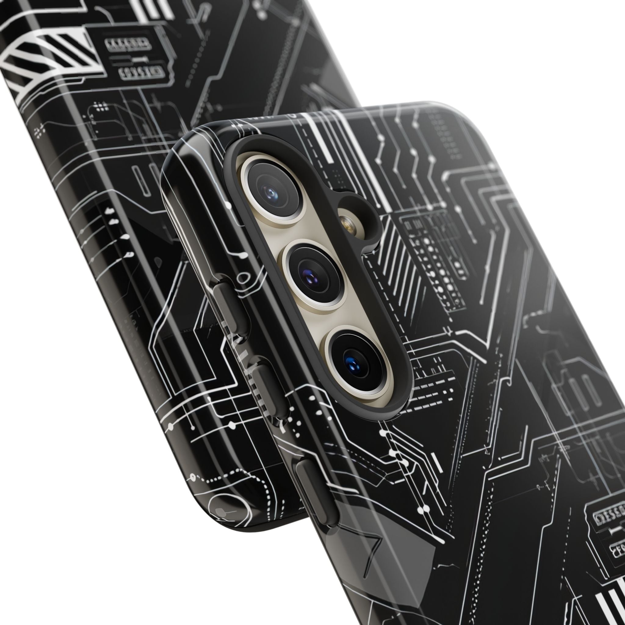Futuristic Circuit Grid Samsung S24 - Tough