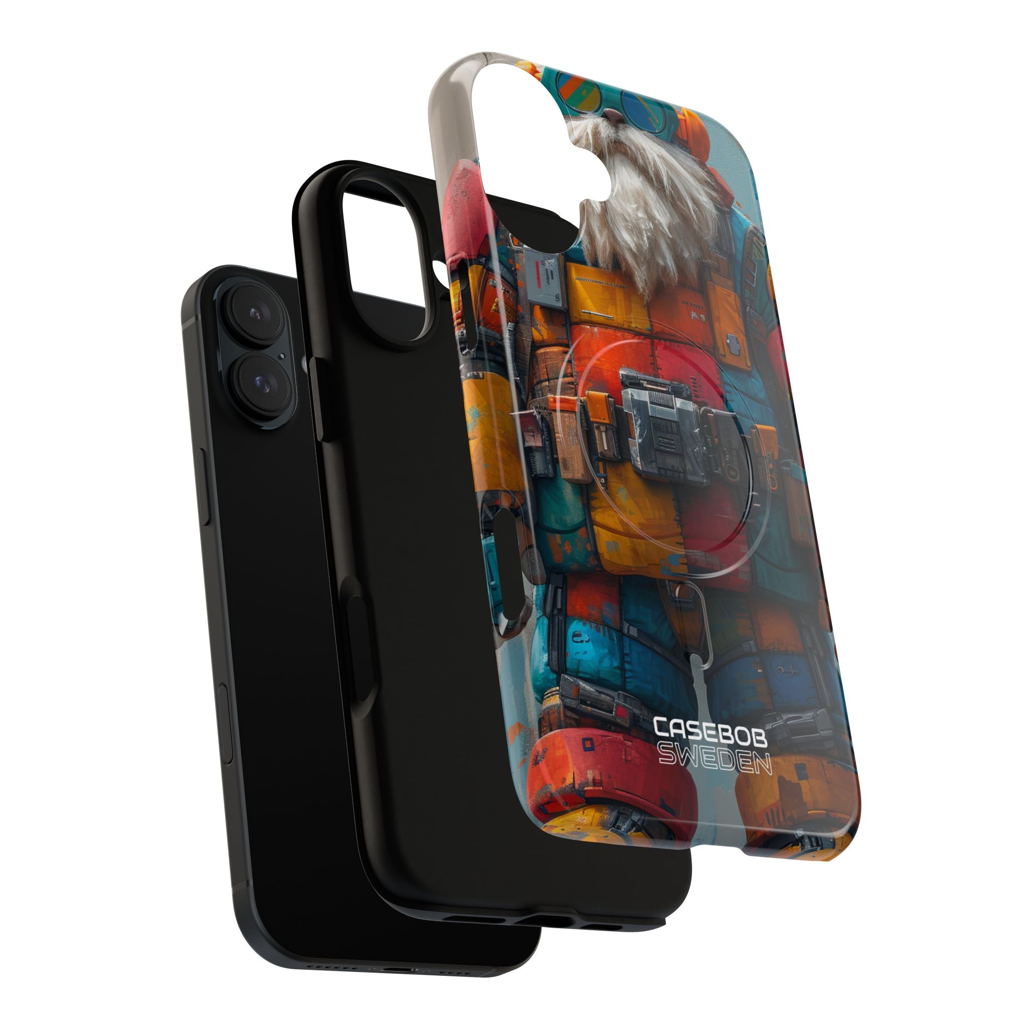 Whimsical Robot Wanderer iPhone 16 - Tough+