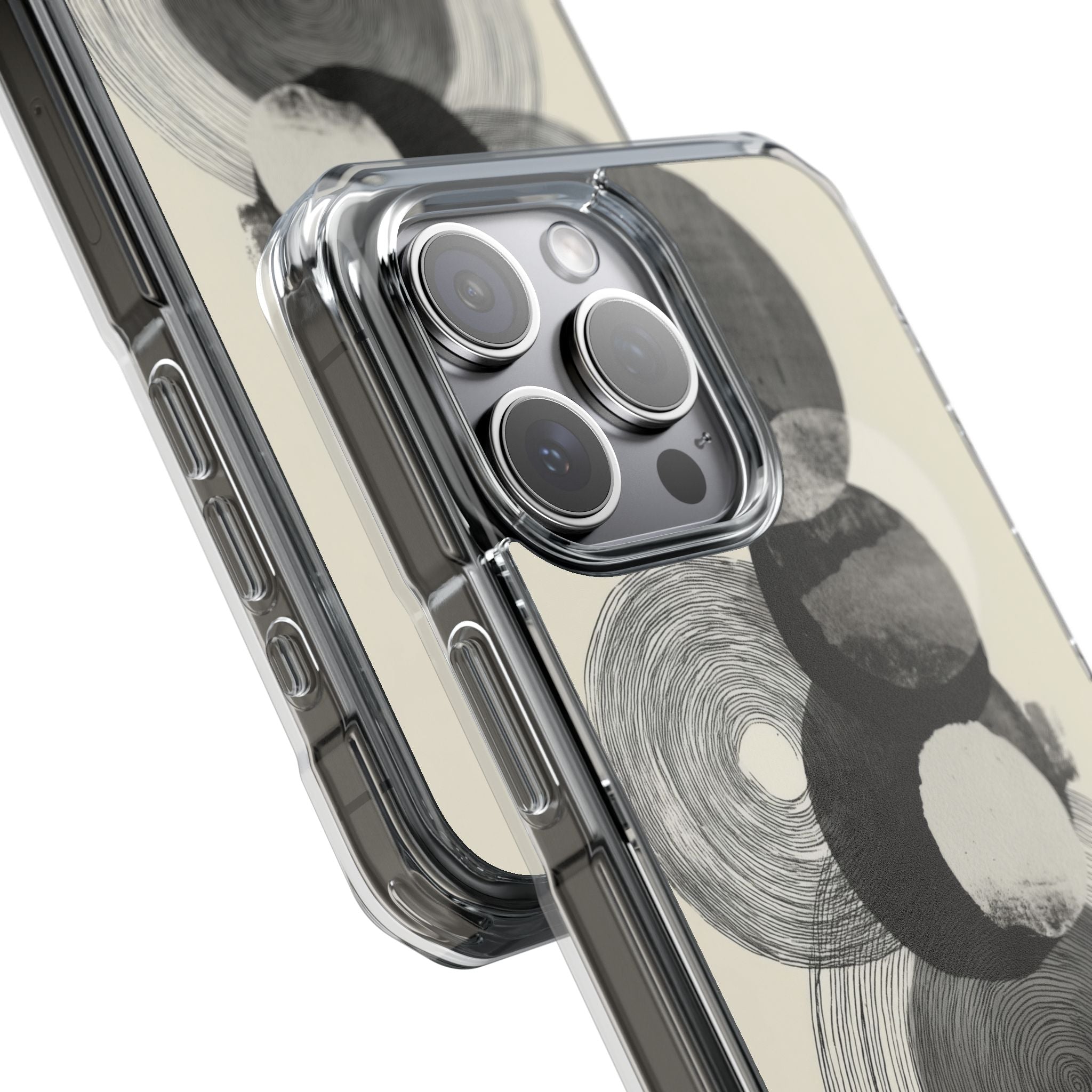 Circles Embrace Lines iPhone Case - Impact