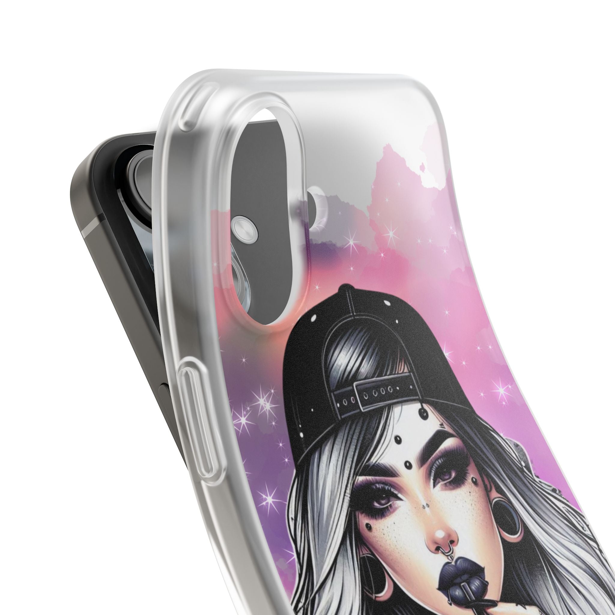 Silver Sip Nebula iPhone 16 Plus Case - Soft