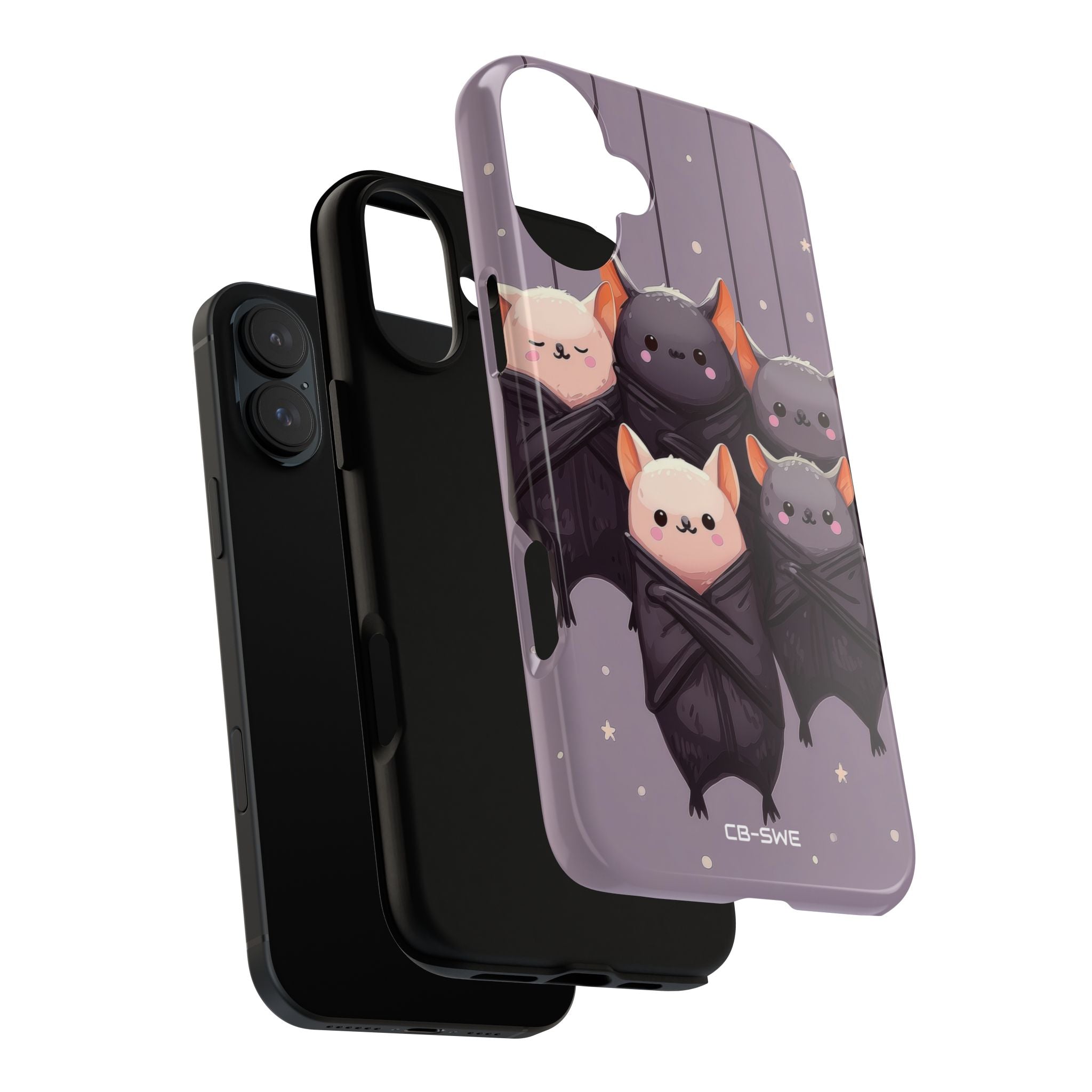 Playful Bats Hang - iPhone Case