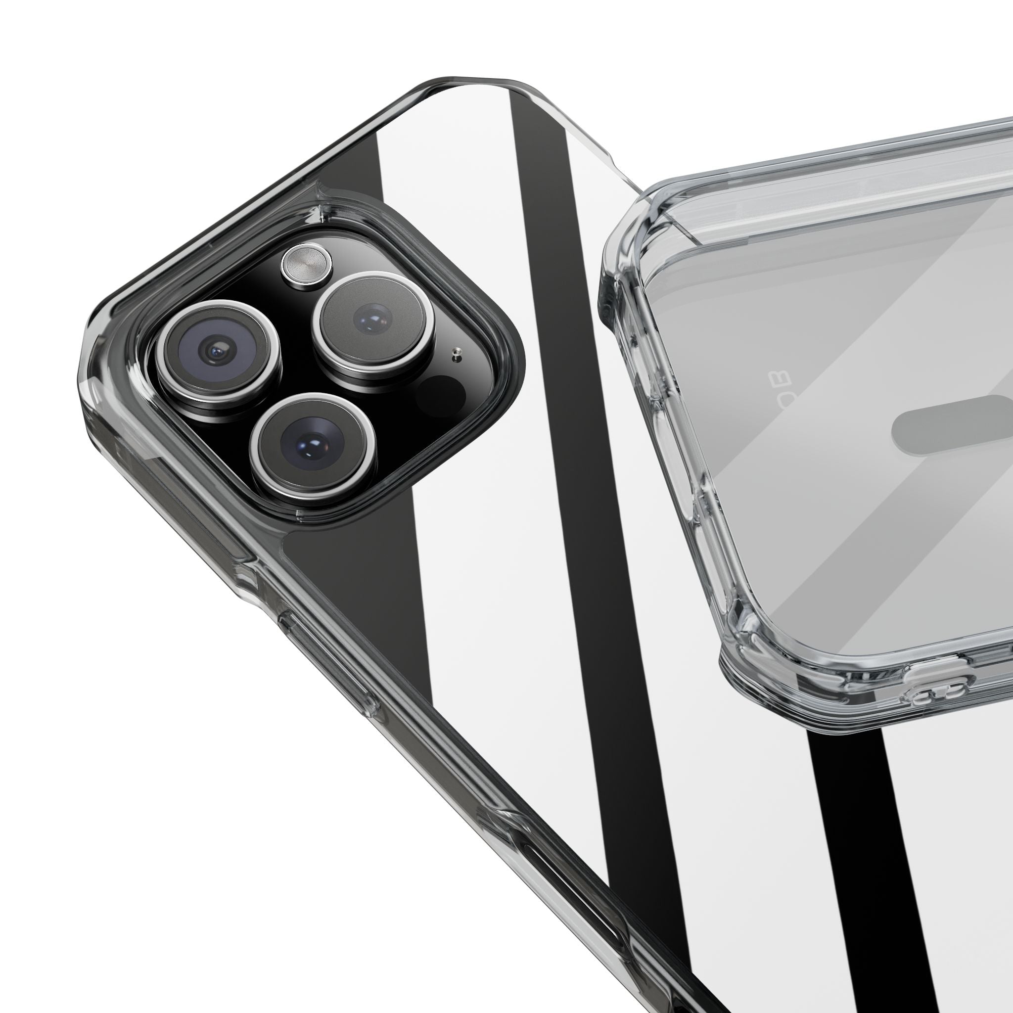 Diagonal Bands Noir iPhone 16 Pro Case - Impact