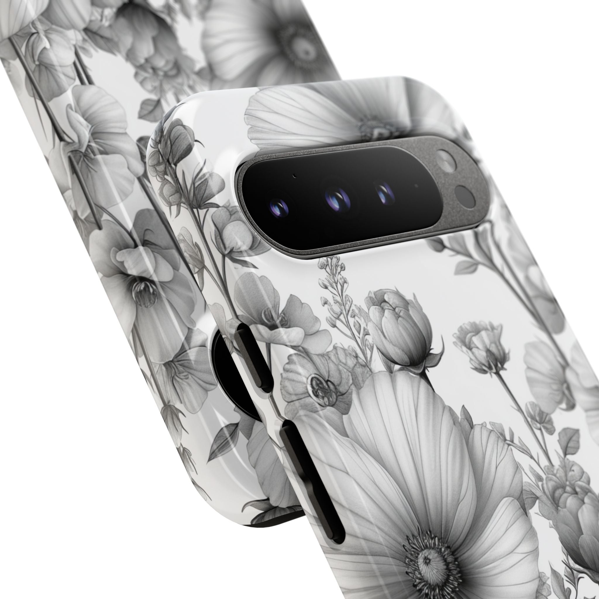 Vintage Floral Etching Google Pixel 9 - Tough
