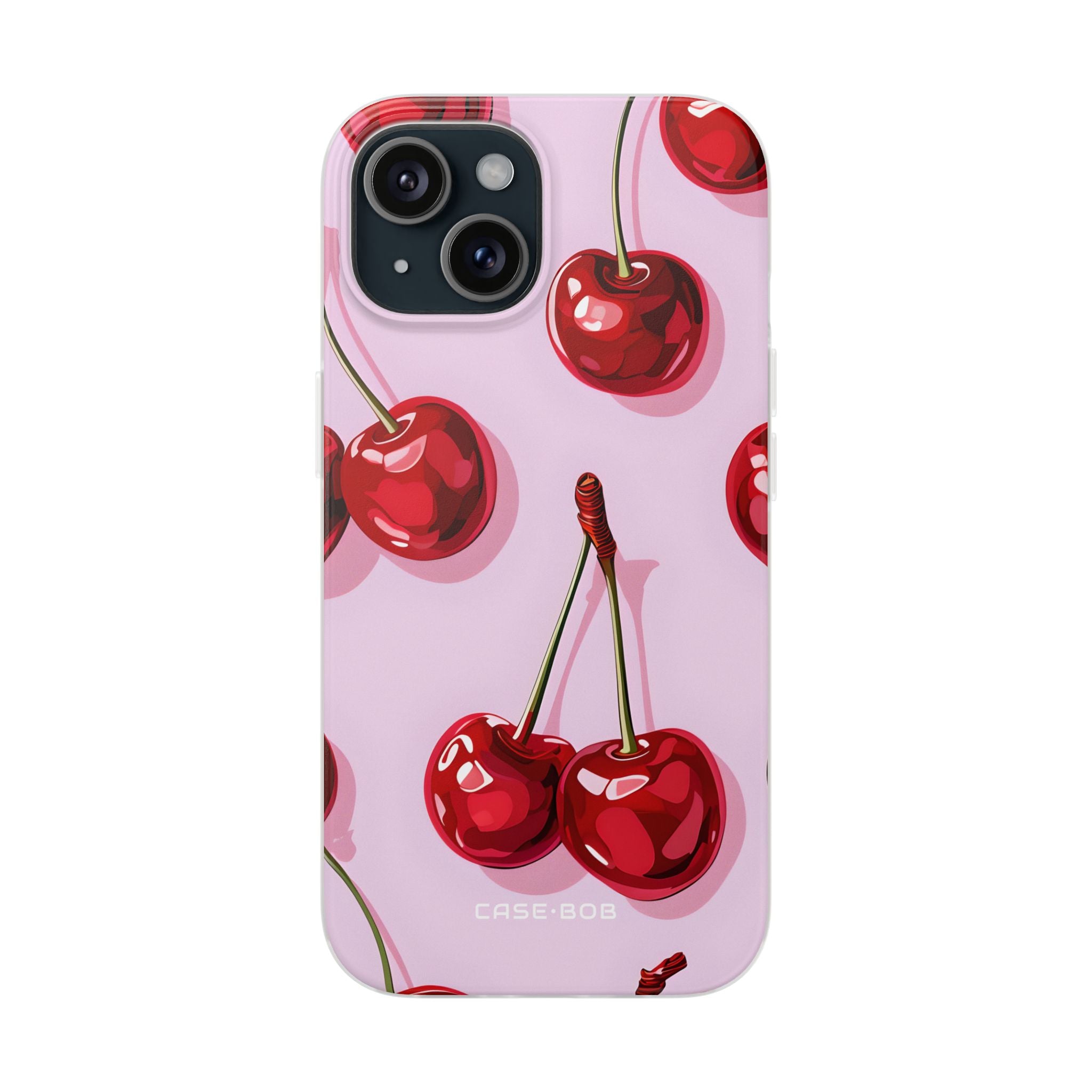 Glossy Cherry Burst iPhone 15 Case - Soft