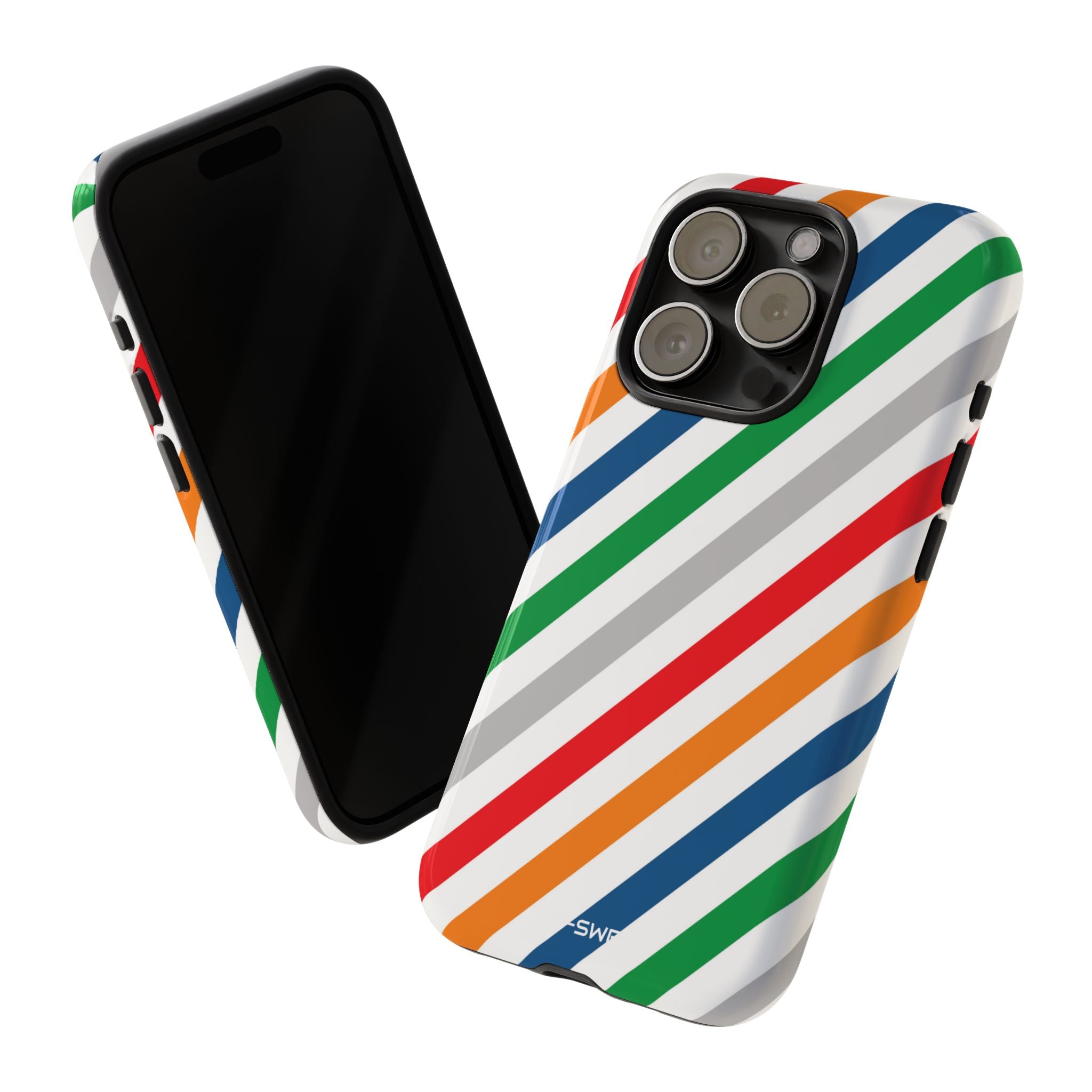 Vibrant Geometric Stripes - iPhone Case