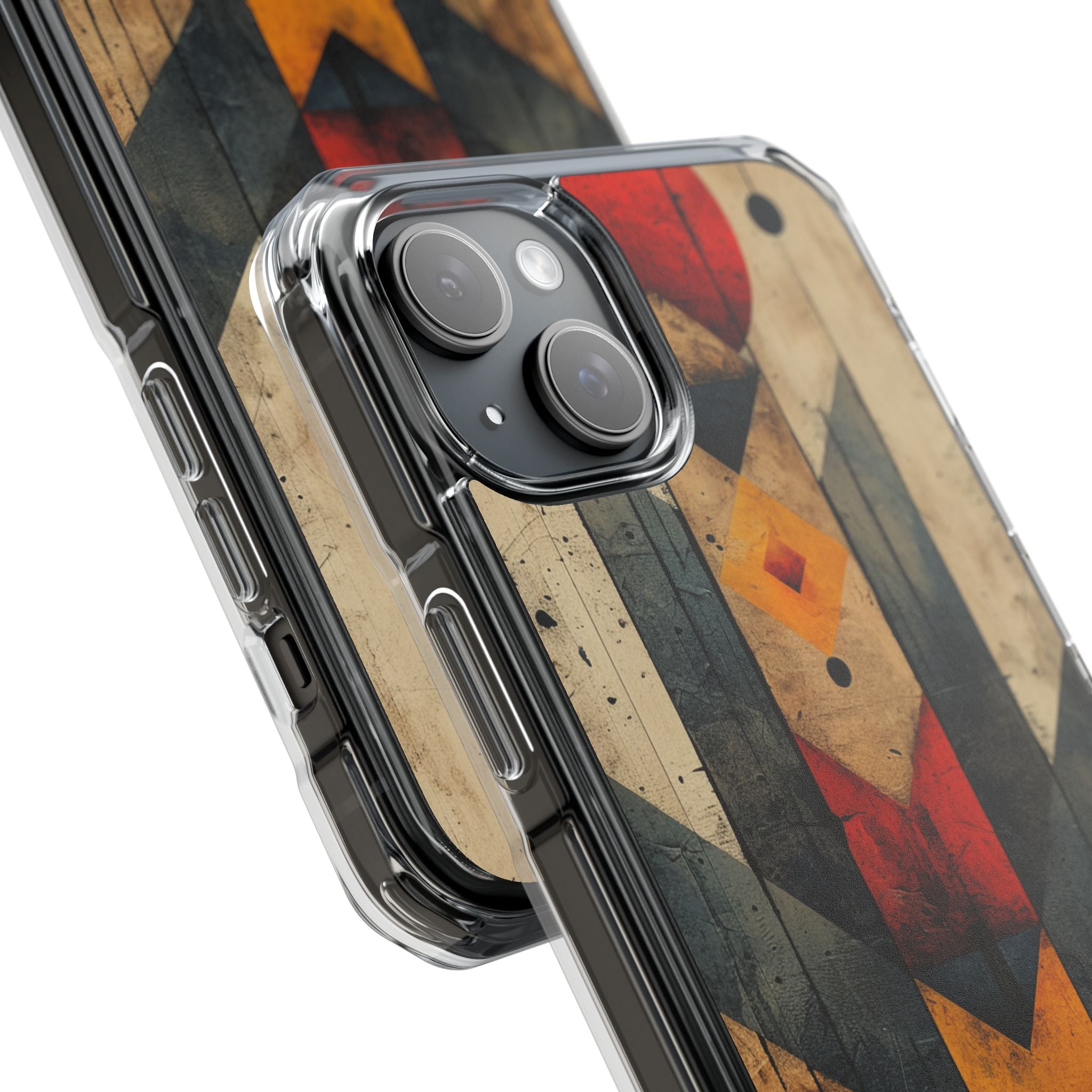 Geometric Fire Rise iPhone 15 - Impact Clear+