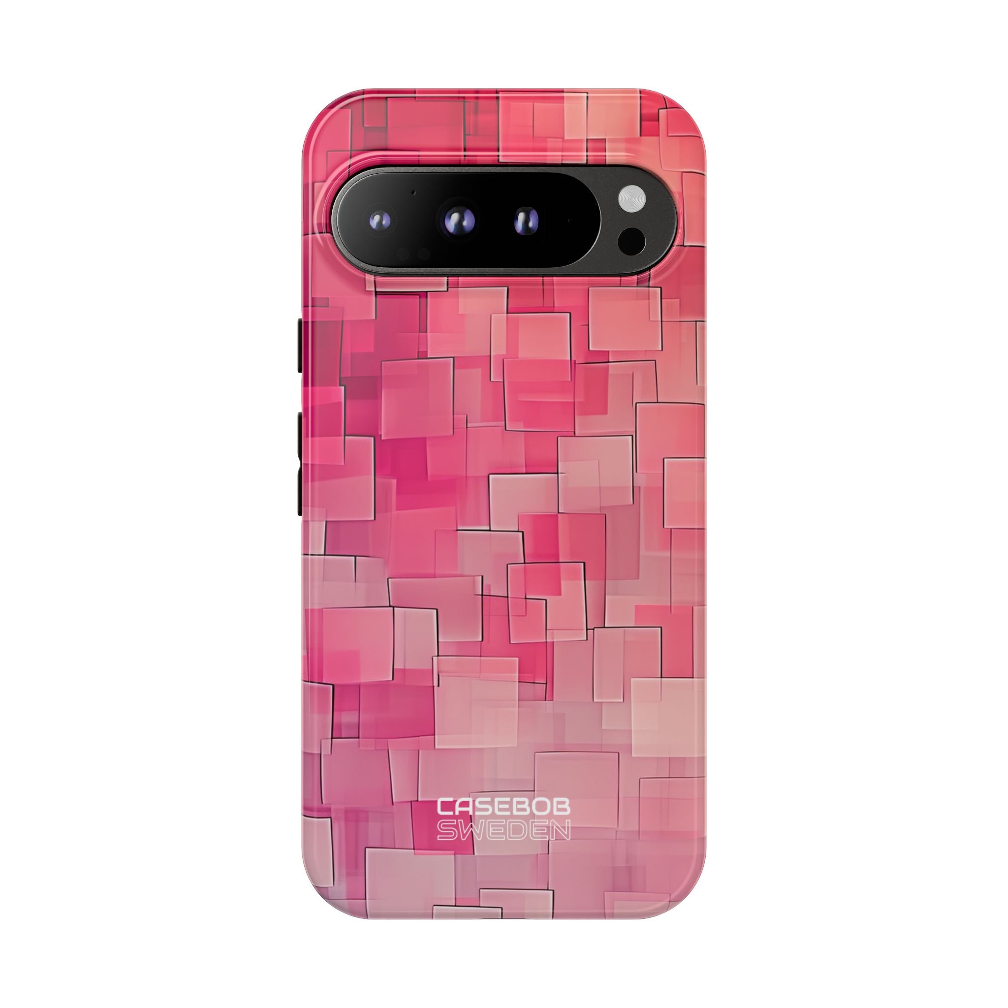 Layered Pink Geometry Google Pixel 9 - Tough
