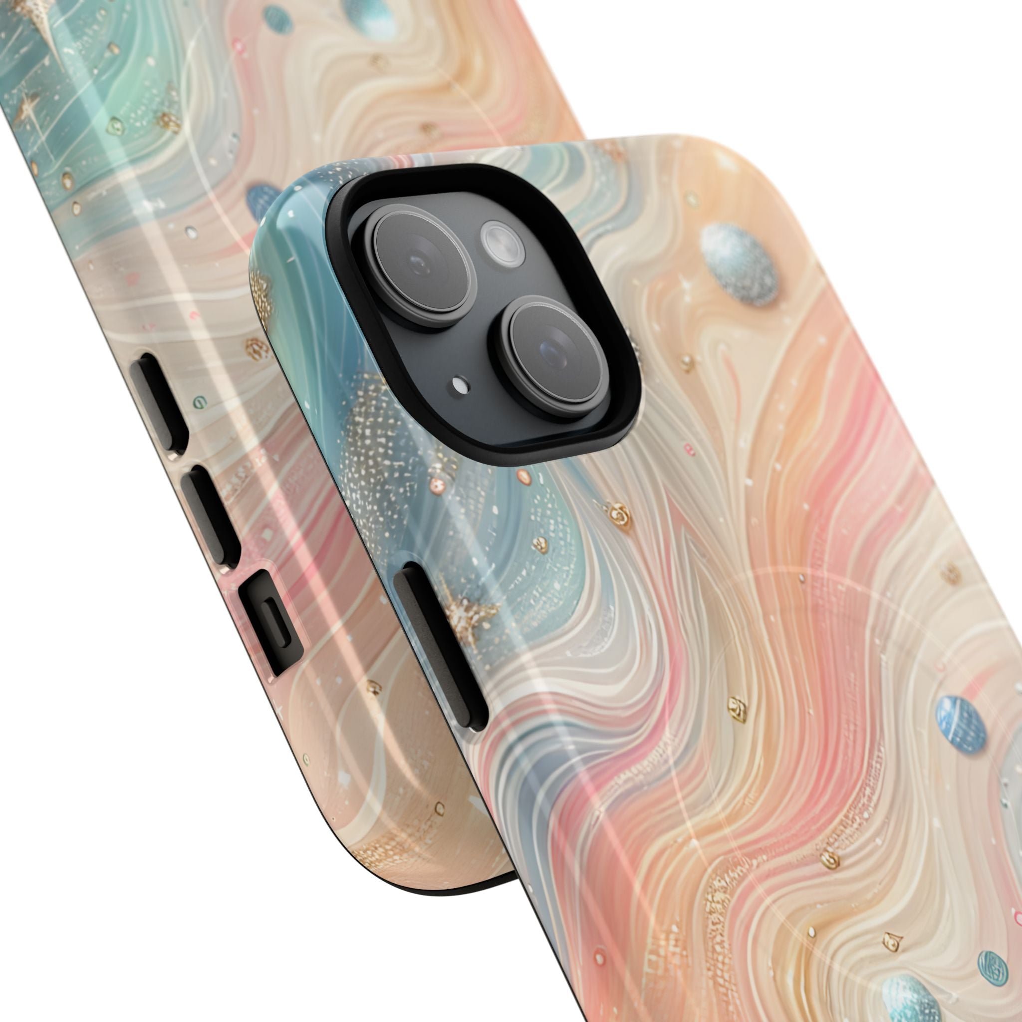 Iridescent Swirls iPhone 15 Plus Case - Tough+