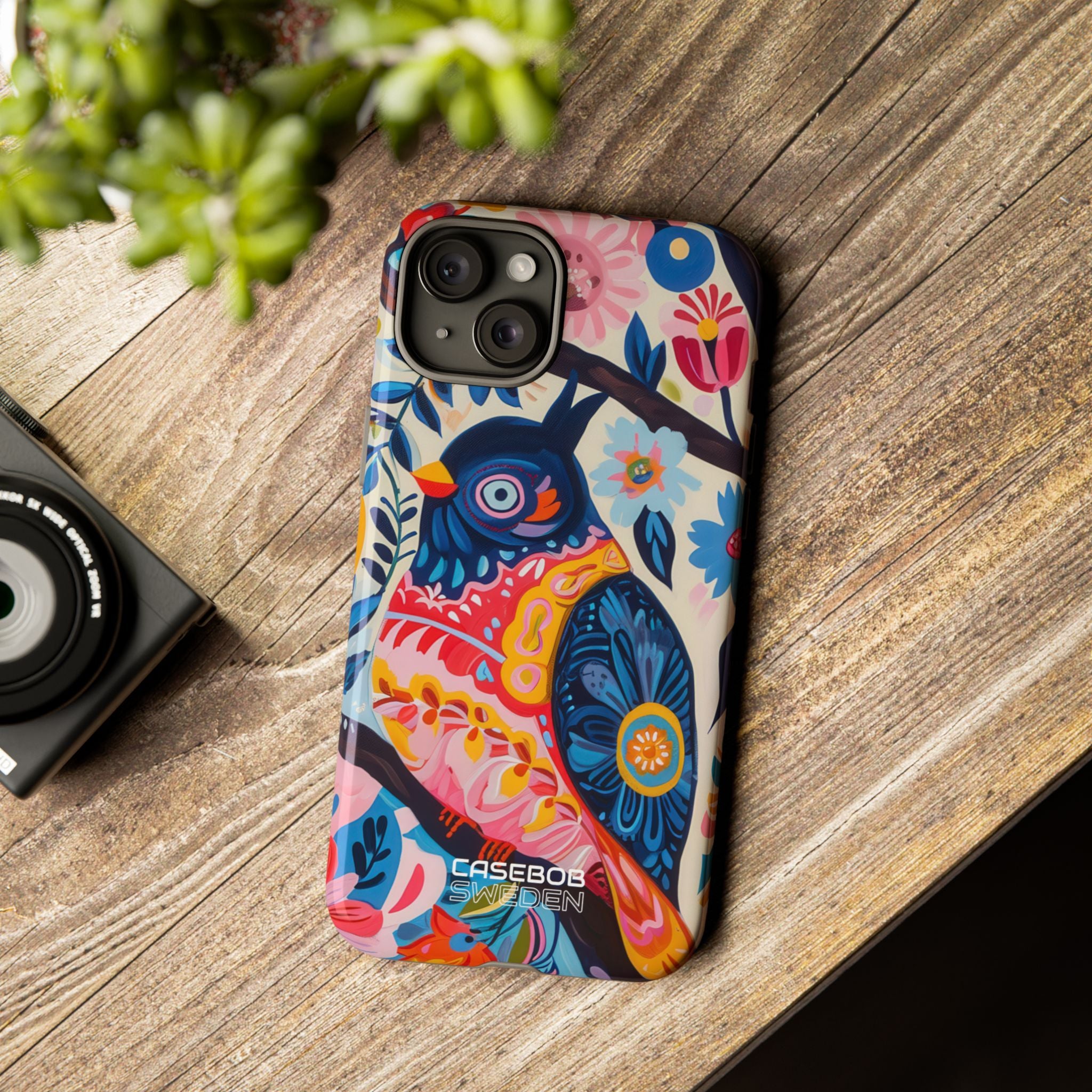 Whimsical Owl Garden iPhone 15 - Tough