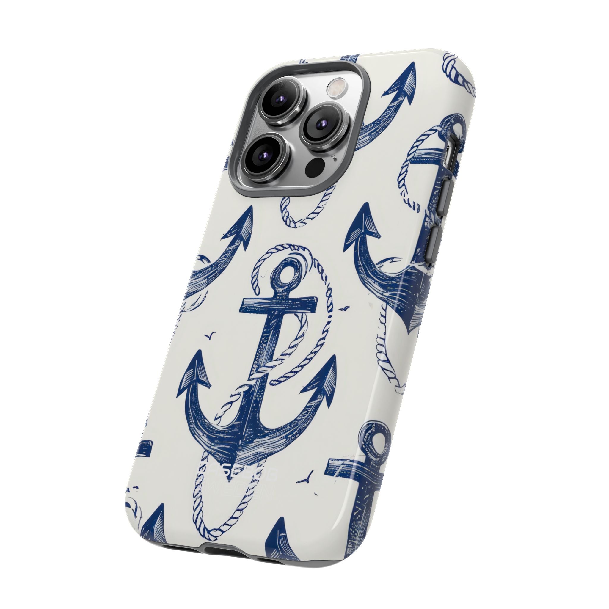 Arazzo con ancora blu navy iPhone 14 - Tough