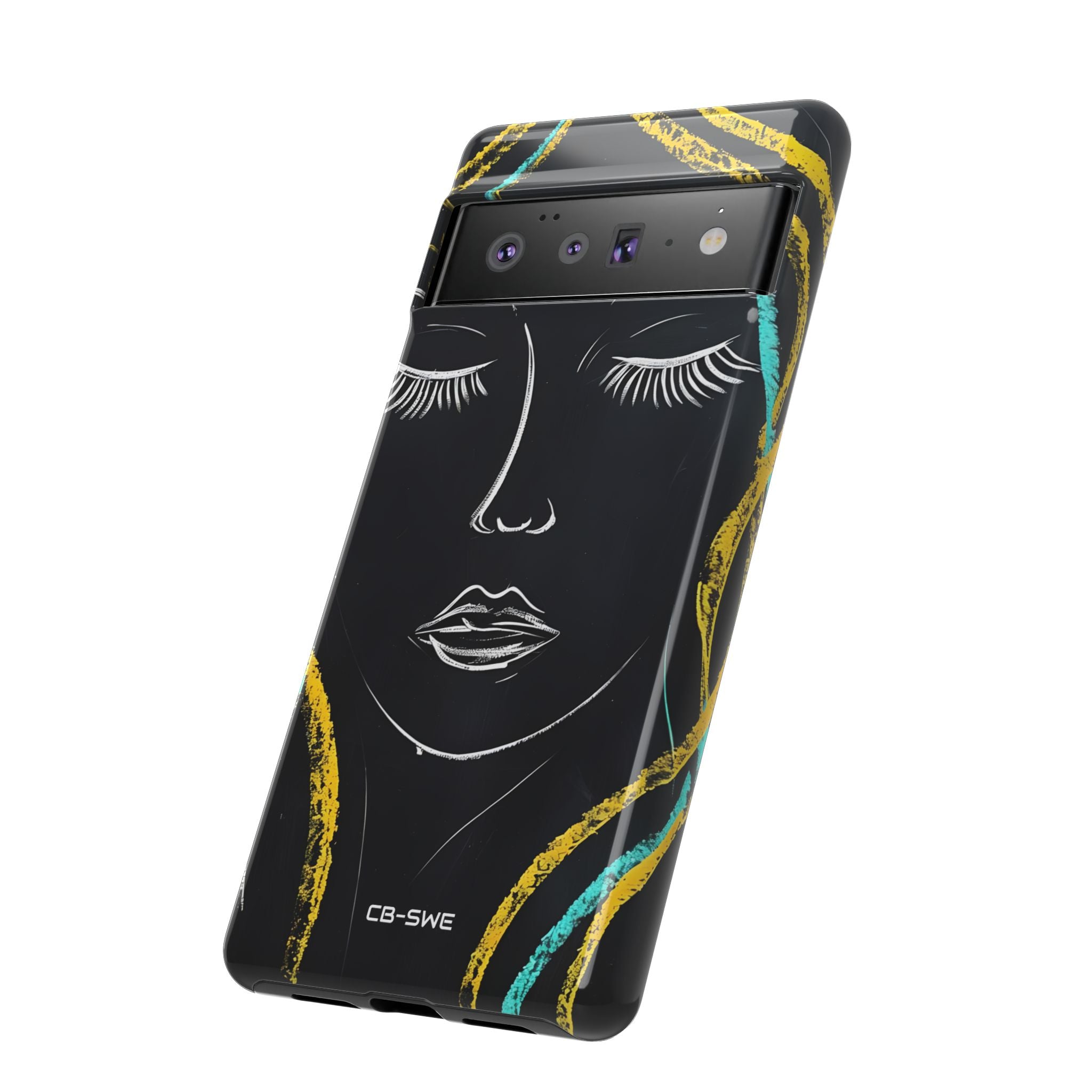 Vivid Minimalist Portrait - Google Pixel Case