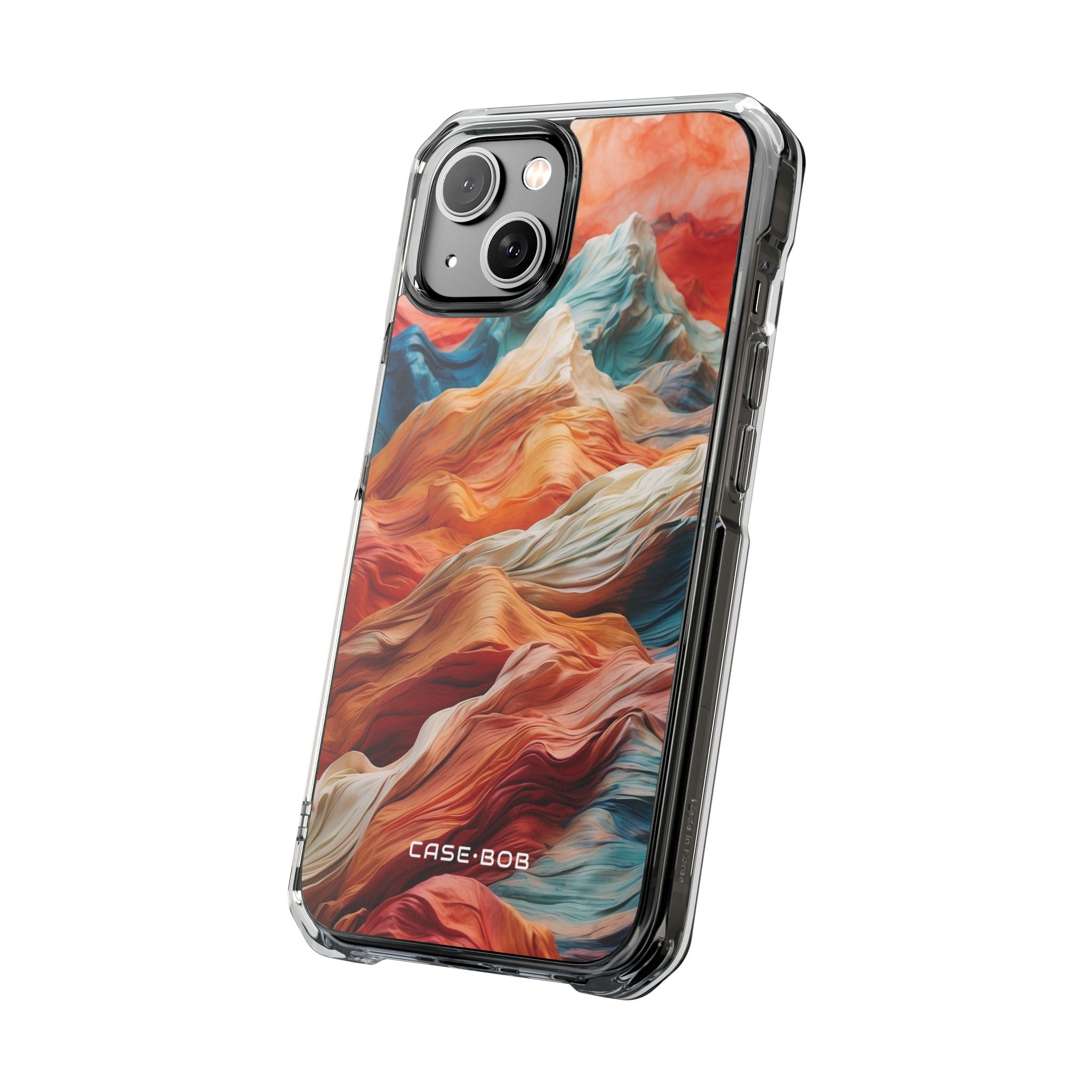 Fabric Peaks Cream iPhone 14 Case - Impact