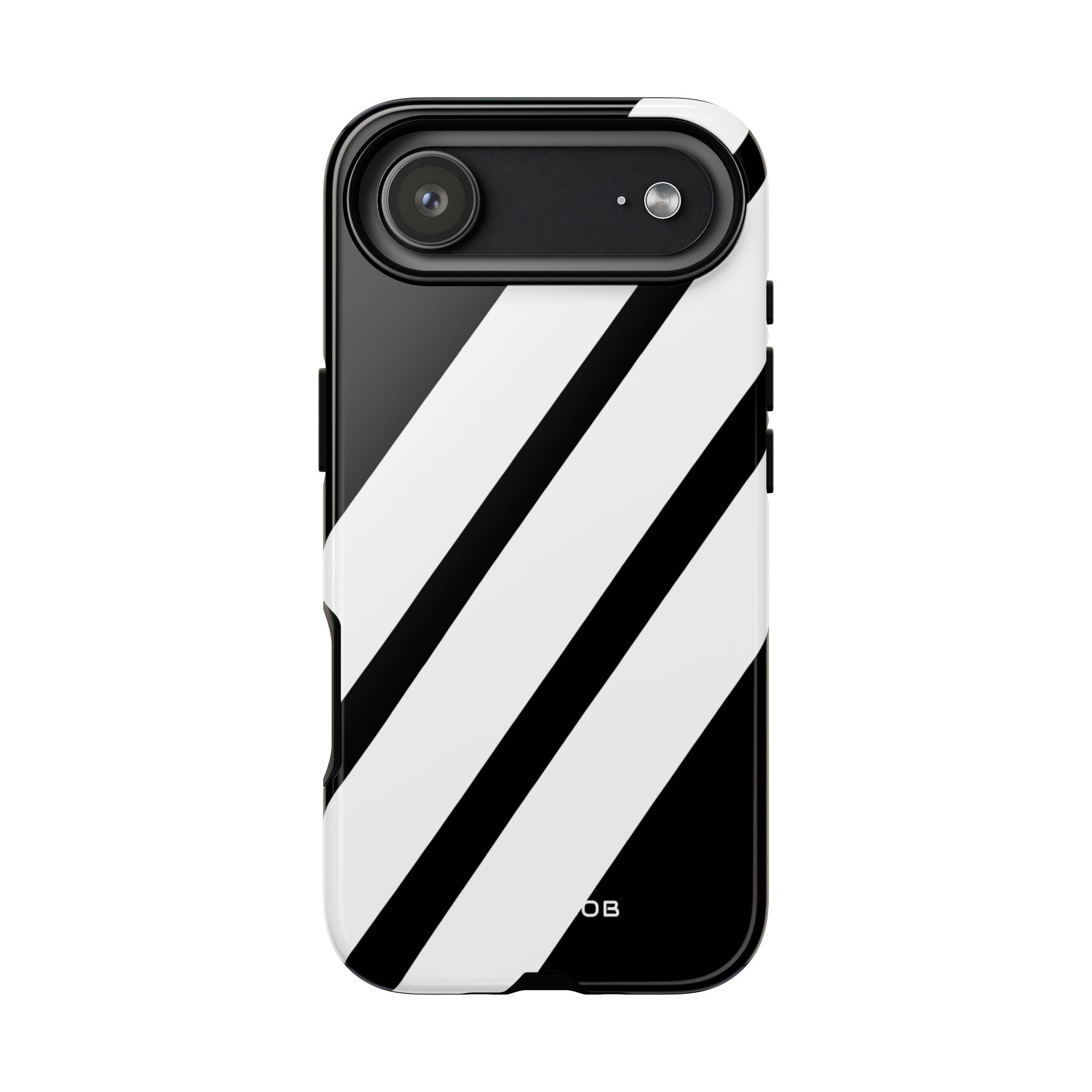 Diagonal Bands Noir iPhone 17 Air Case - Tough