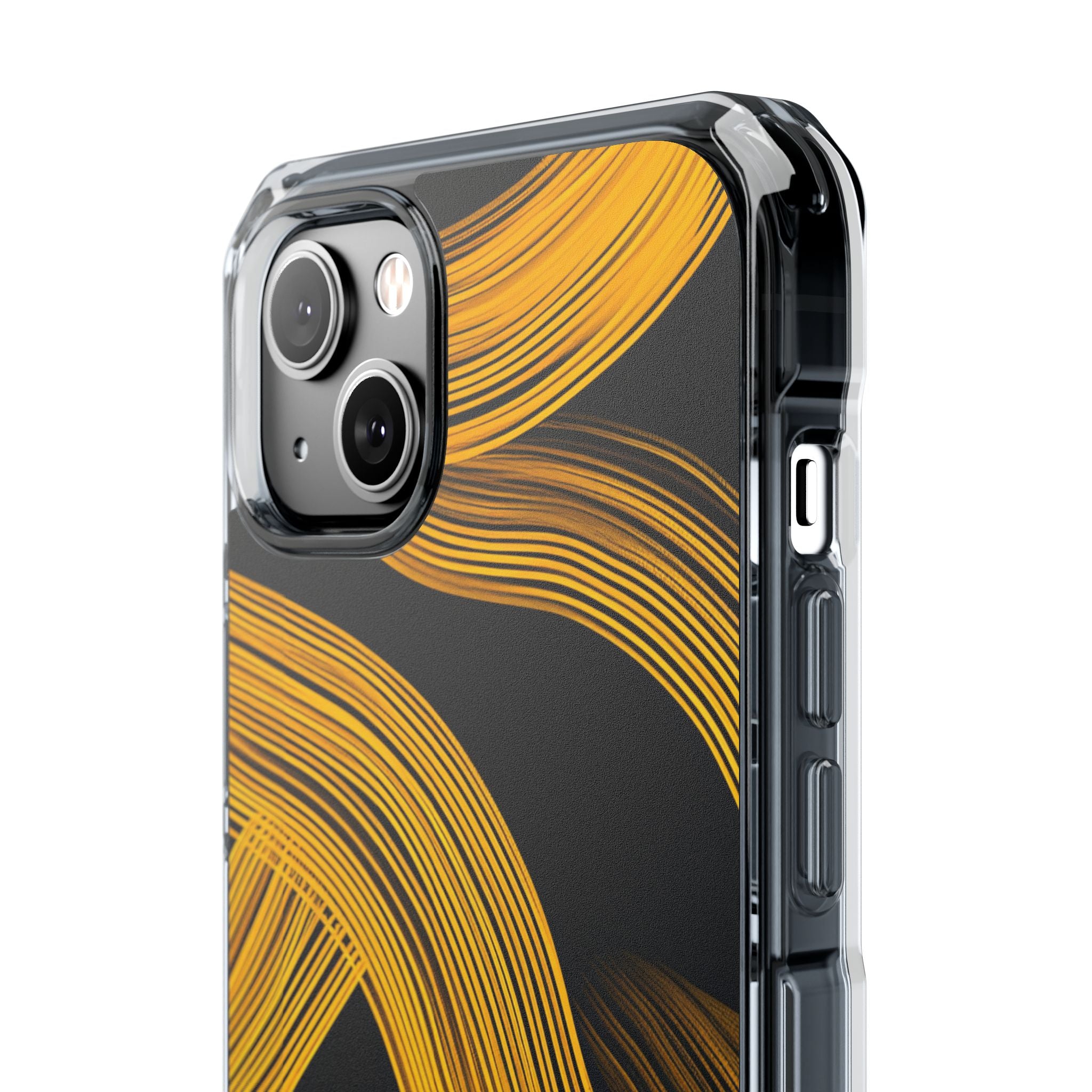 Yellow Flow Lines iPhone 14 - Impact Clear+