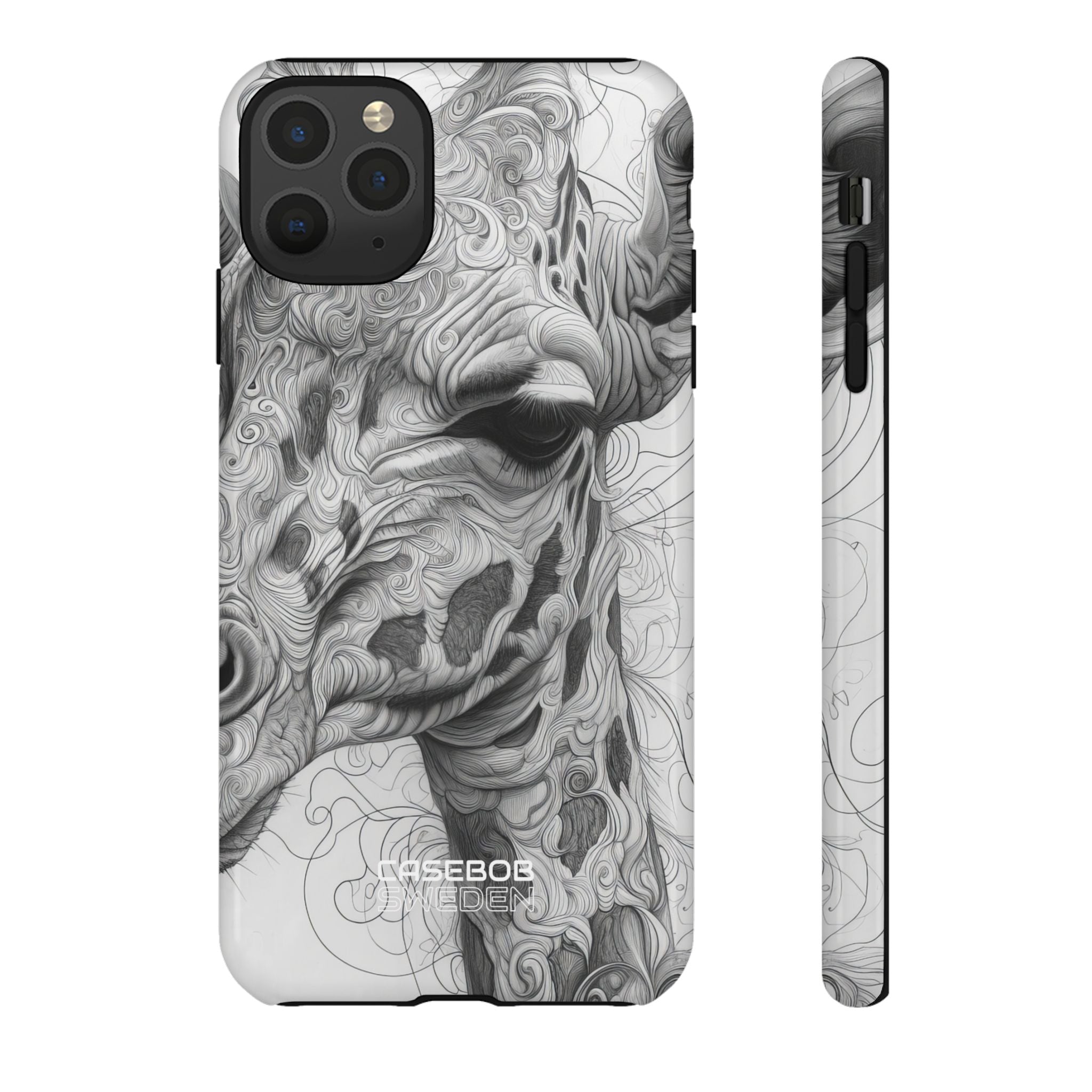 Swirling Giraffe Art iPhone 11 - Tough