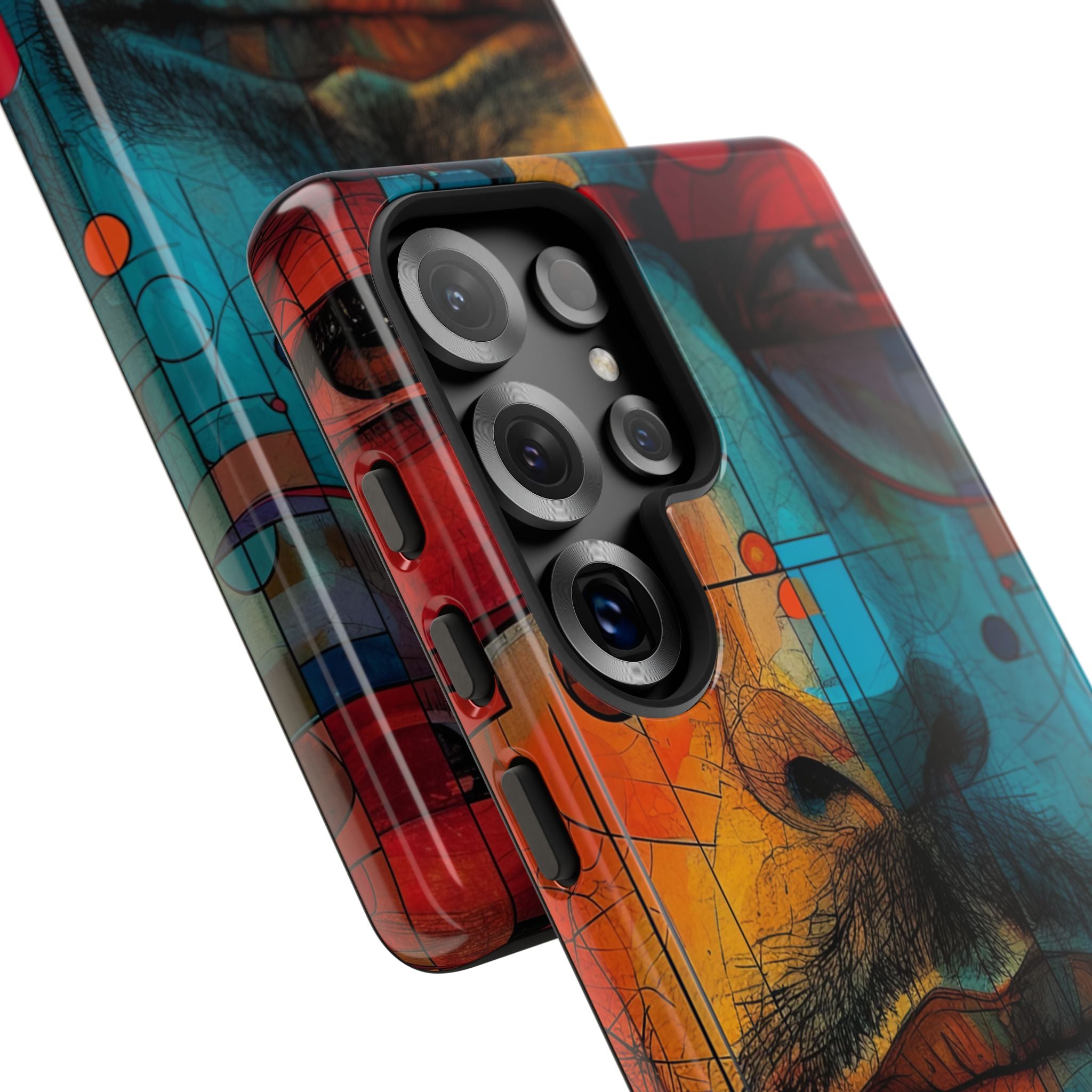 Cubistische Brillen Gezicht Samsung S25 - Tough