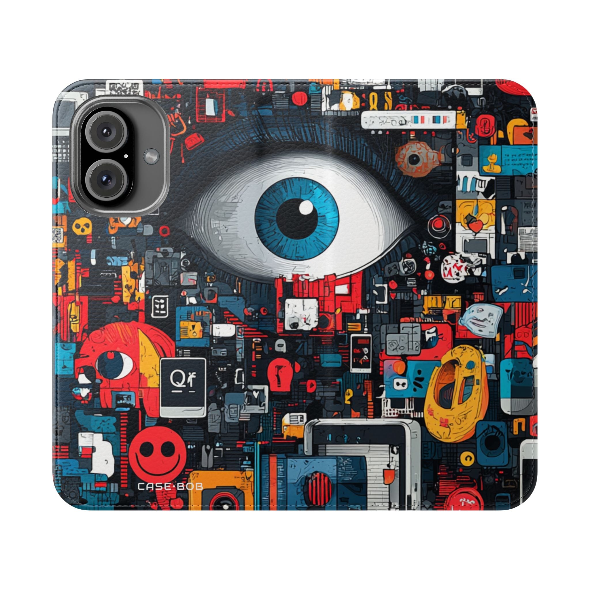 Blue Gaze Mosaic - iPhone 16 Case - Wallet