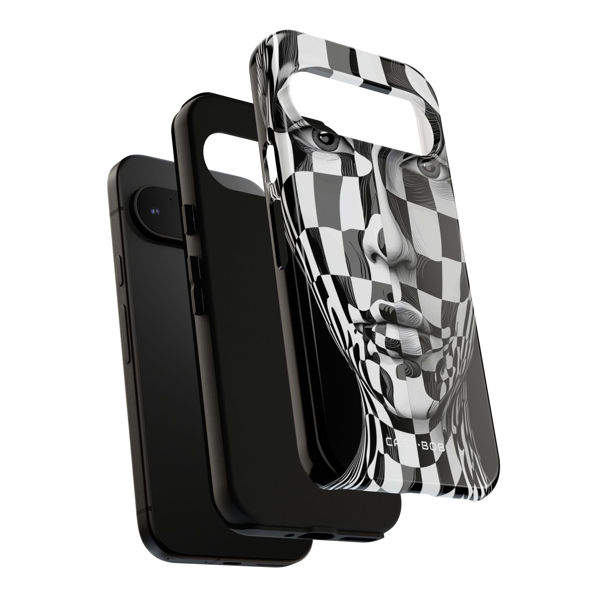 Checkered Face Google Pixel 9 Case - Tough