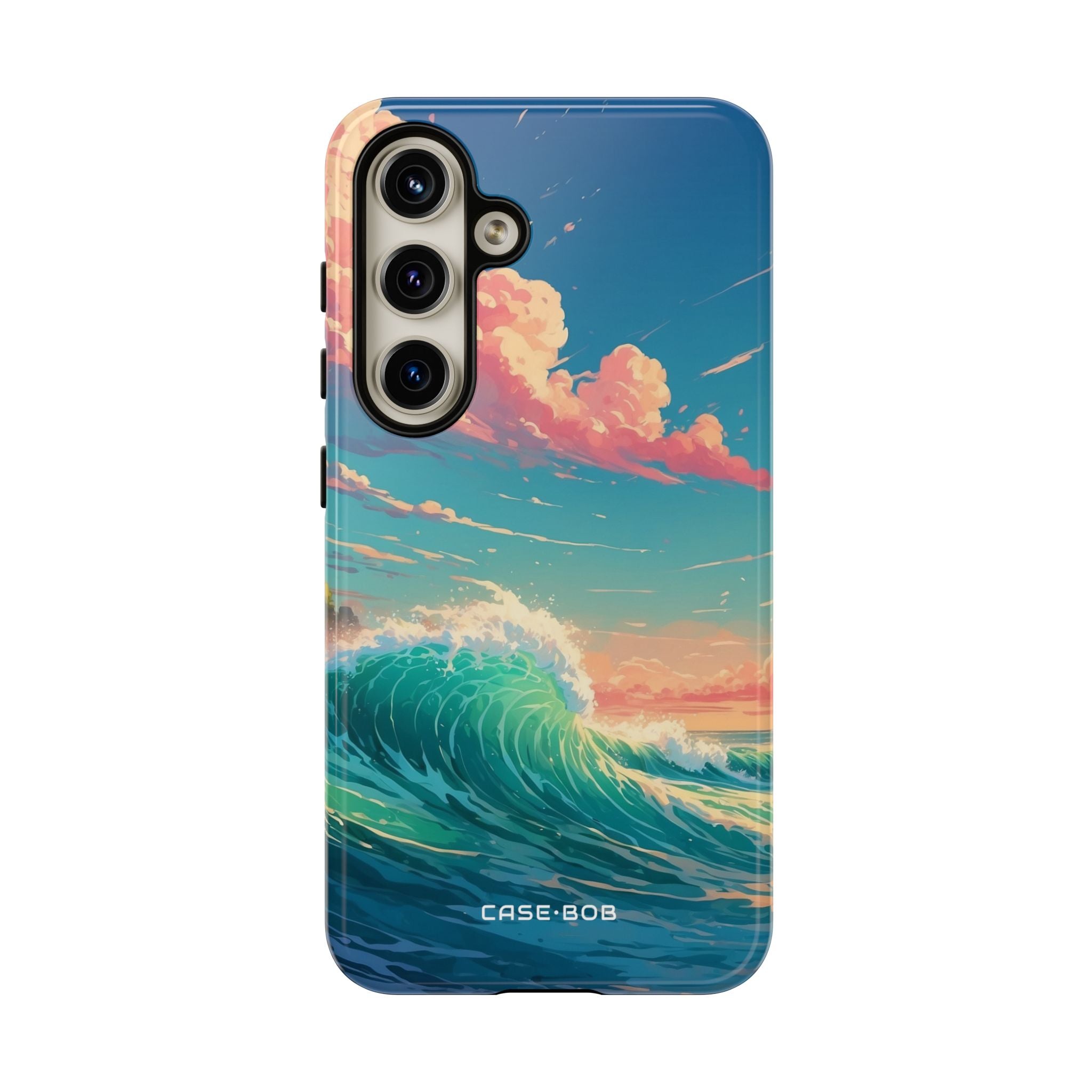 Turquoise Curl Samsung S24 Case - Tough