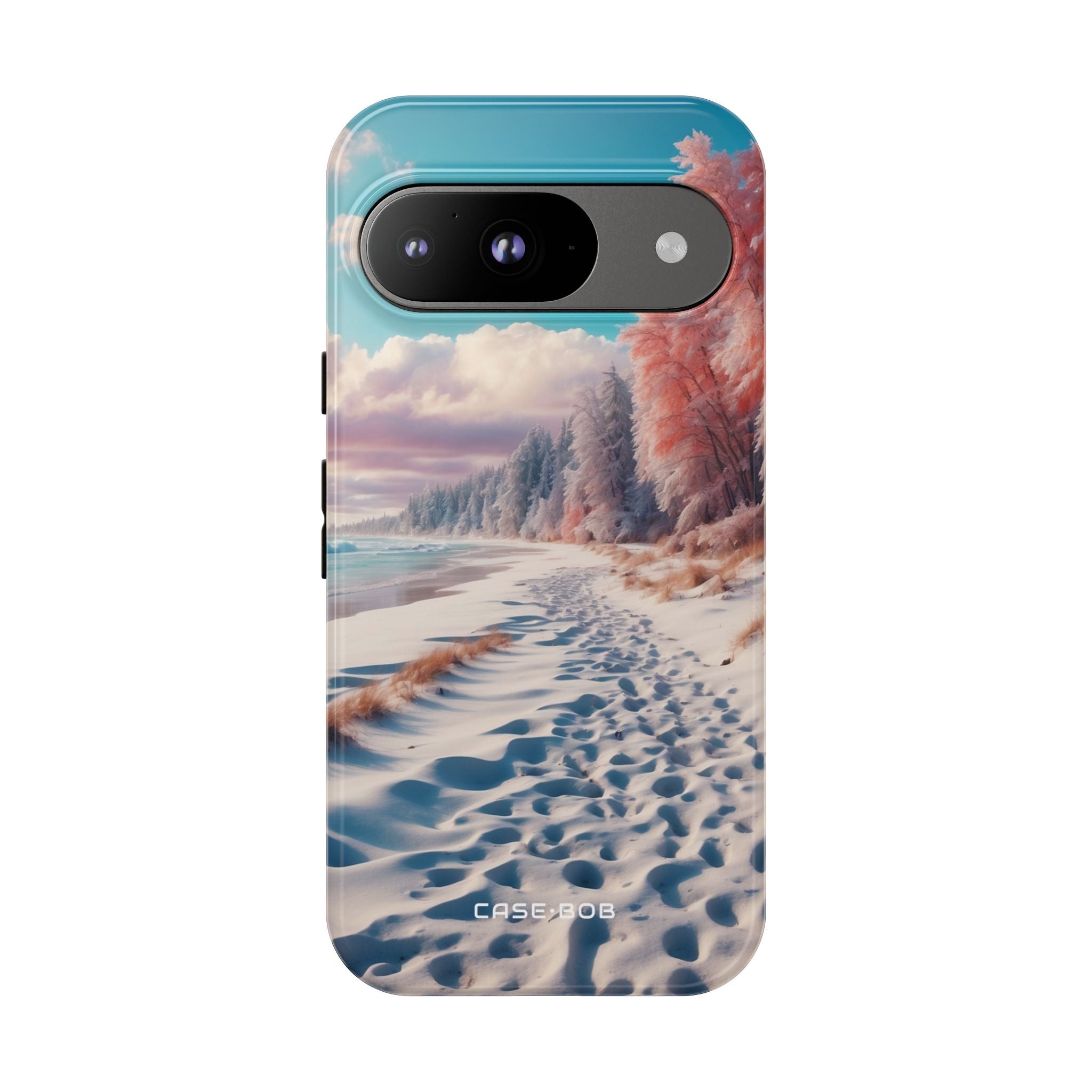 Snowy Footprints Google Pixel 9 Case - Tough