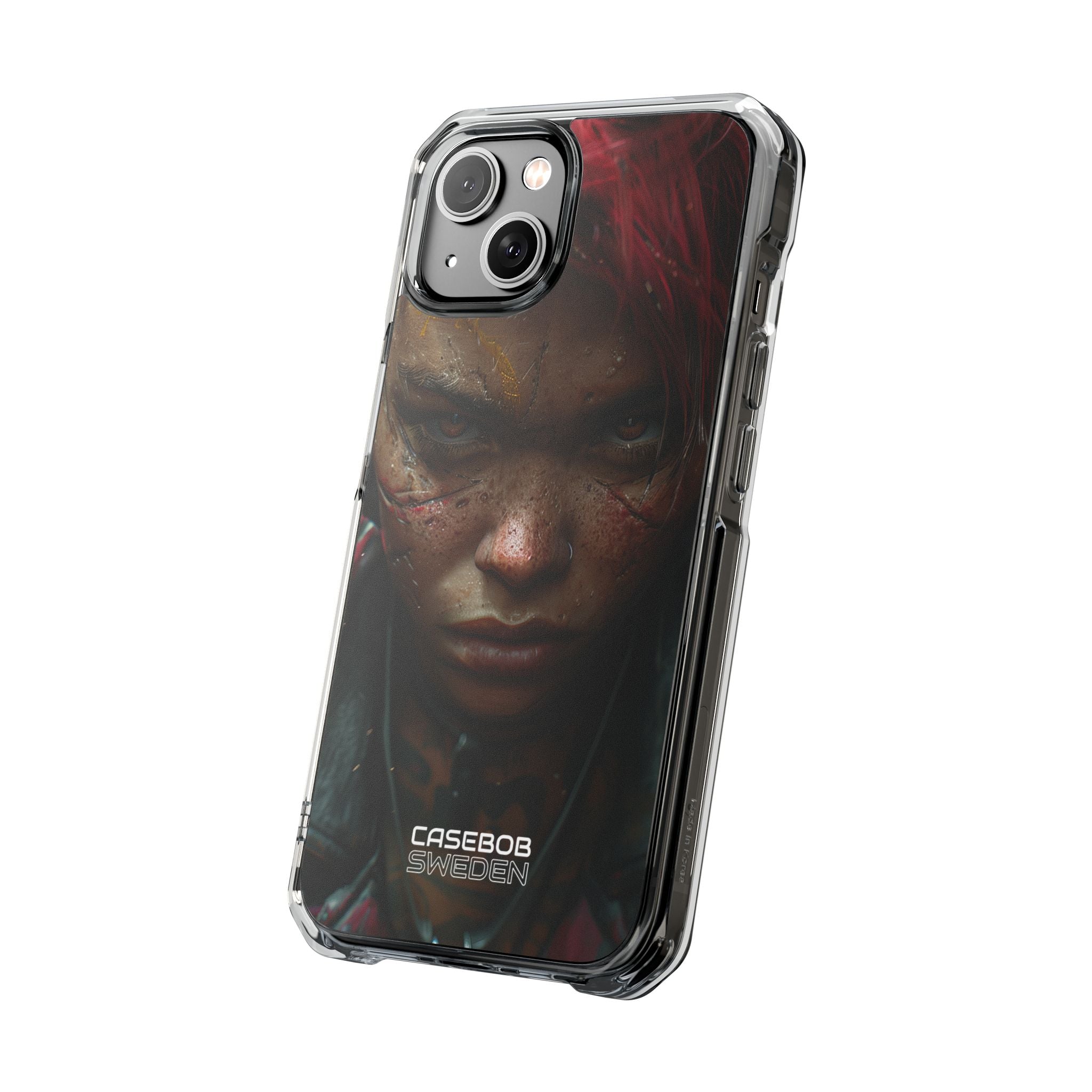 Cyberpunk Rebel Portrait iPhone 14 - Impact Clear+