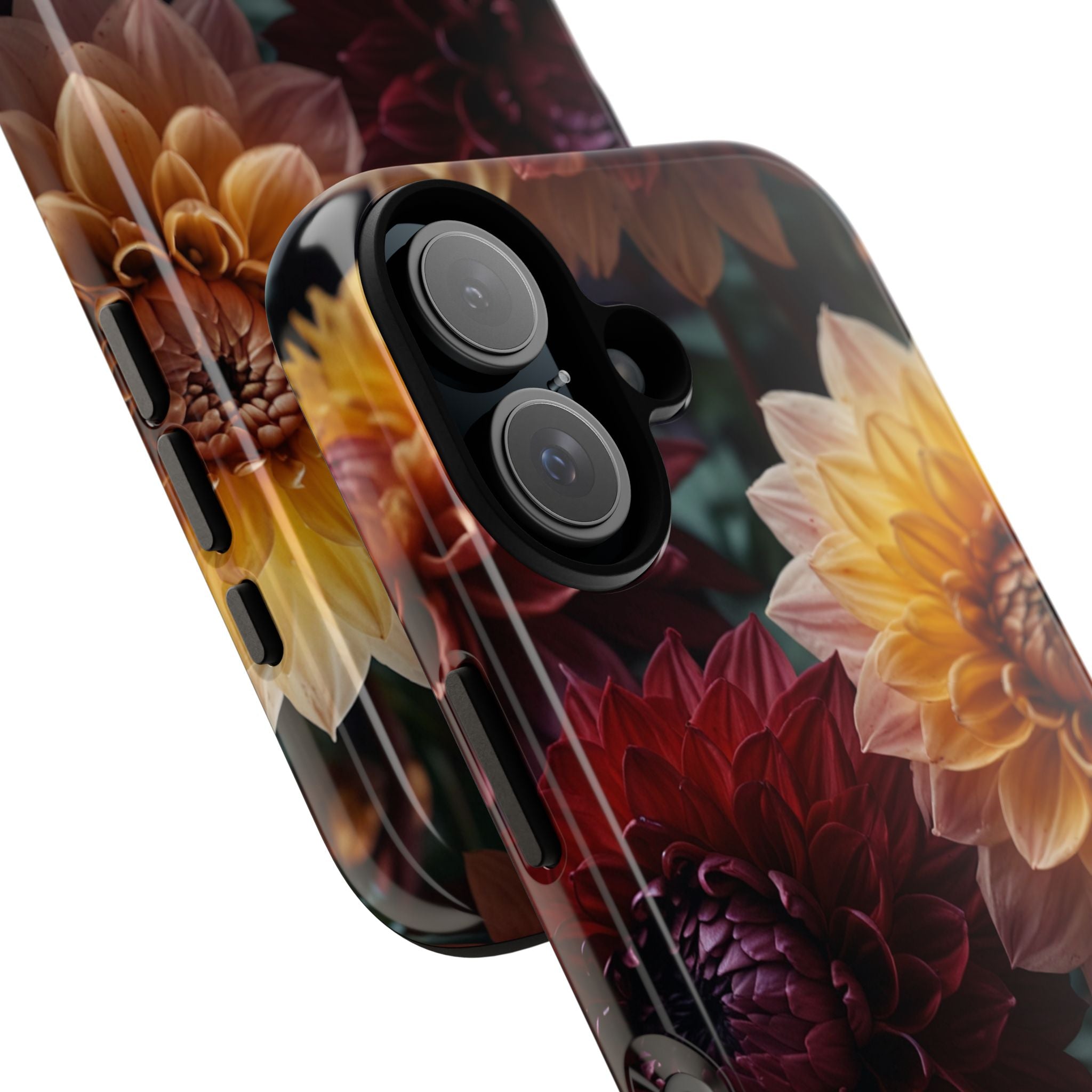 Dahlias Embrace Light - iPhone Case
