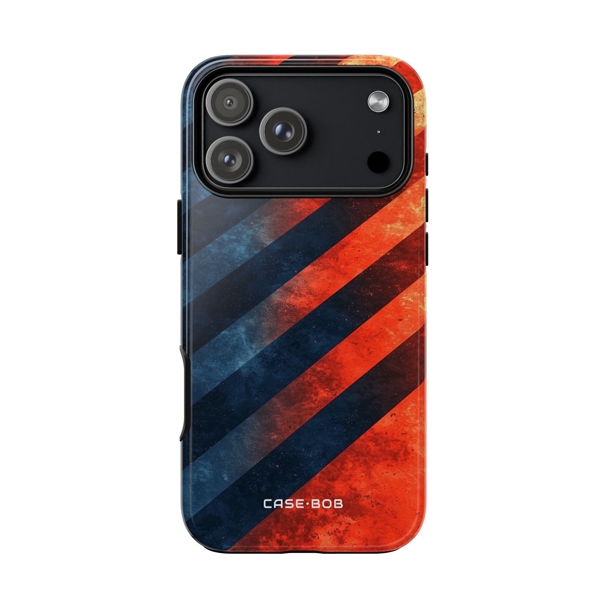 Diagonal Stripes Blaze iPhone 17 Pro Max Case - Tough