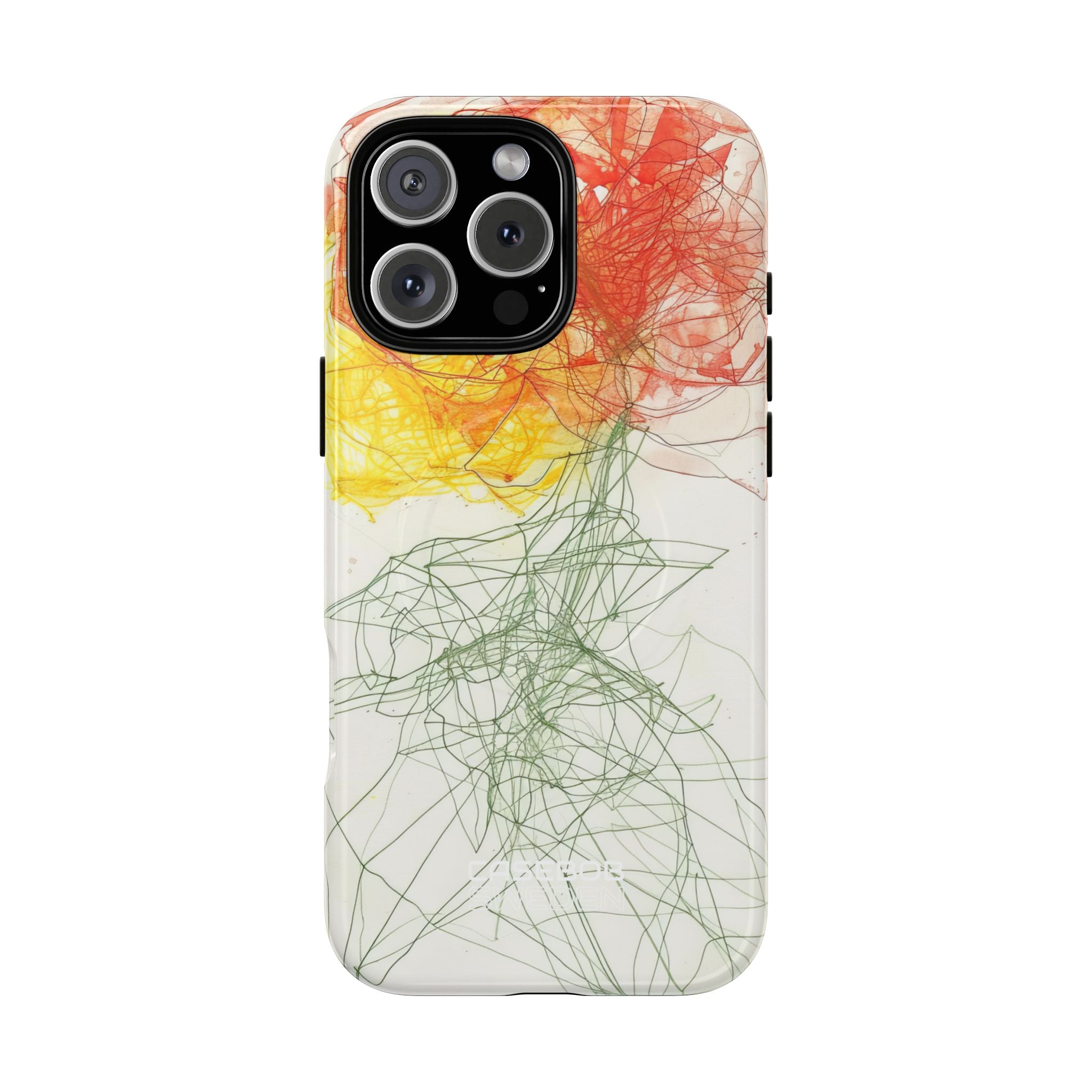 Fiery Blossom Tangle iPhone 16 - Tough+