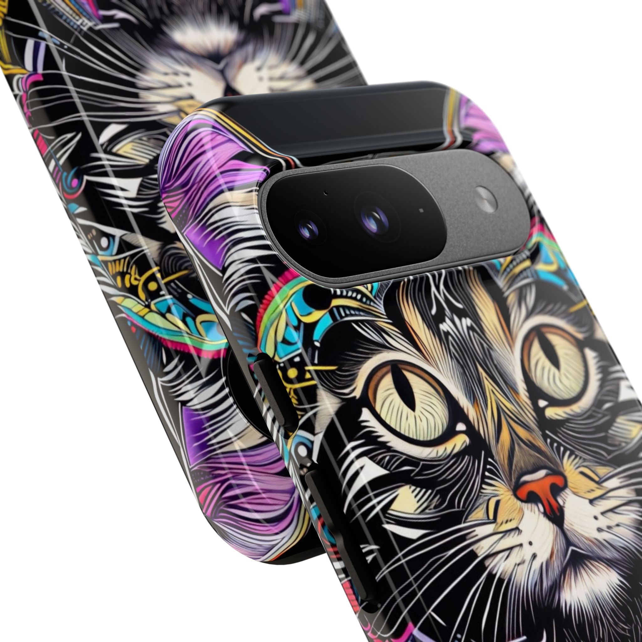 Psychedelic Cat Mirage - Google Pixel Case