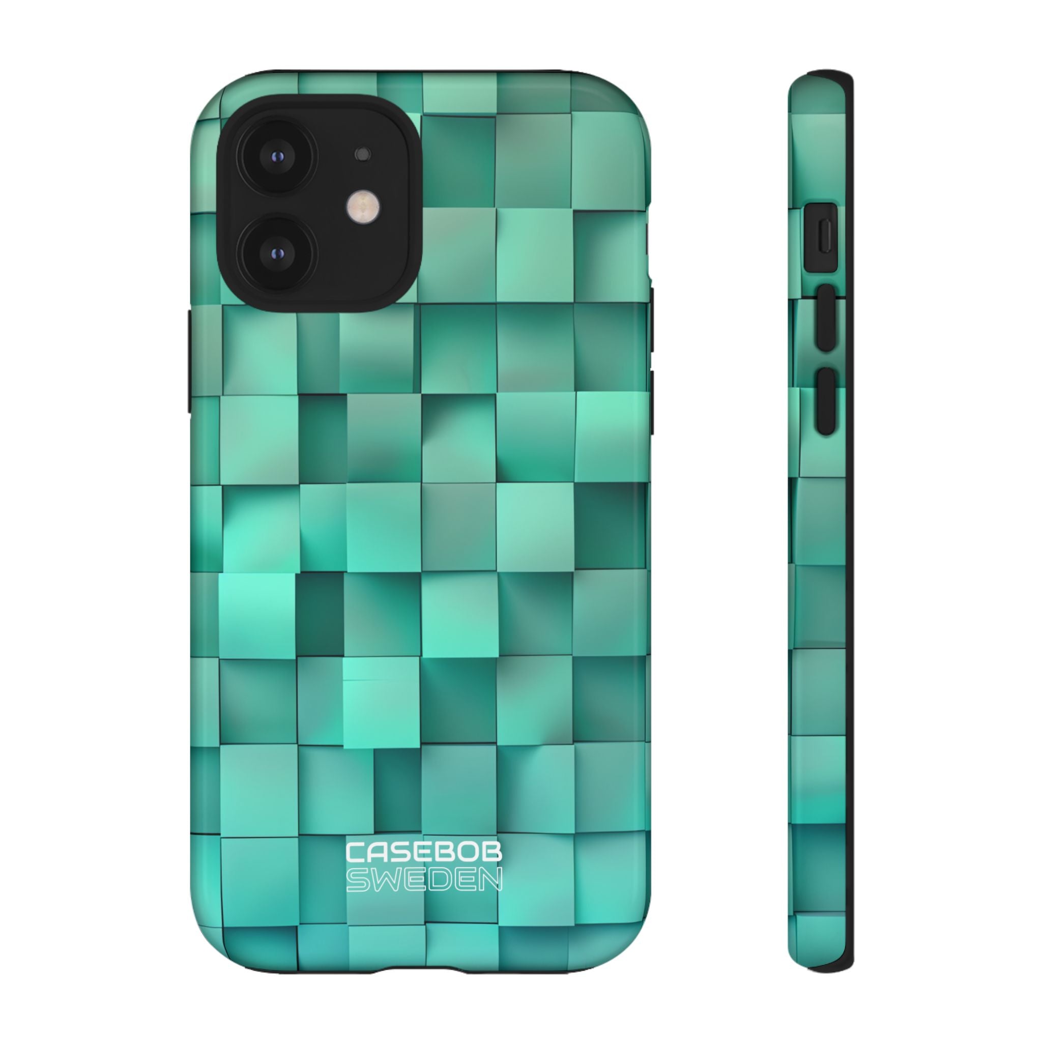 Folded Blue Squares iPhone 12 - Tough