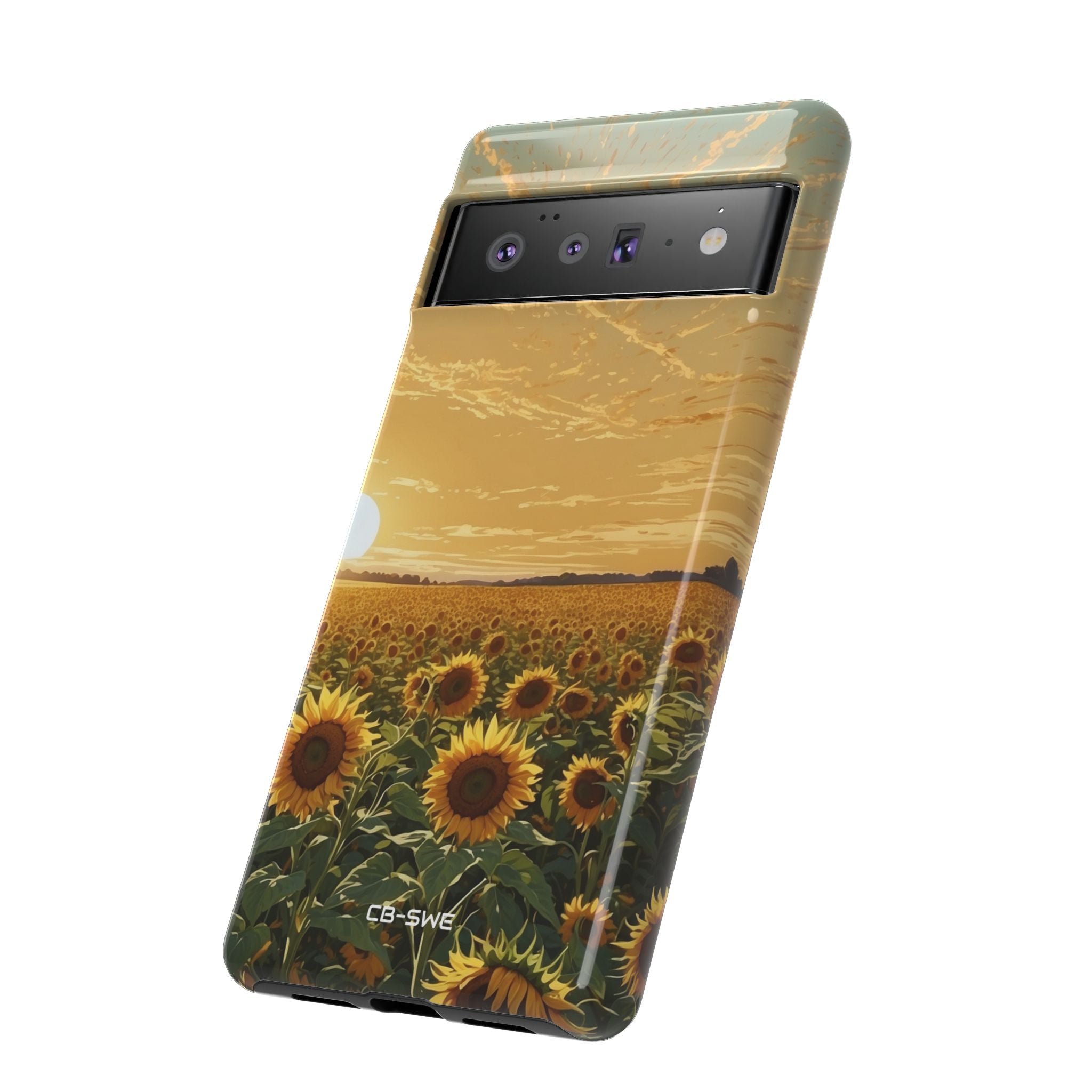Sunflowers Embrace Sunset - Google Pixel Case