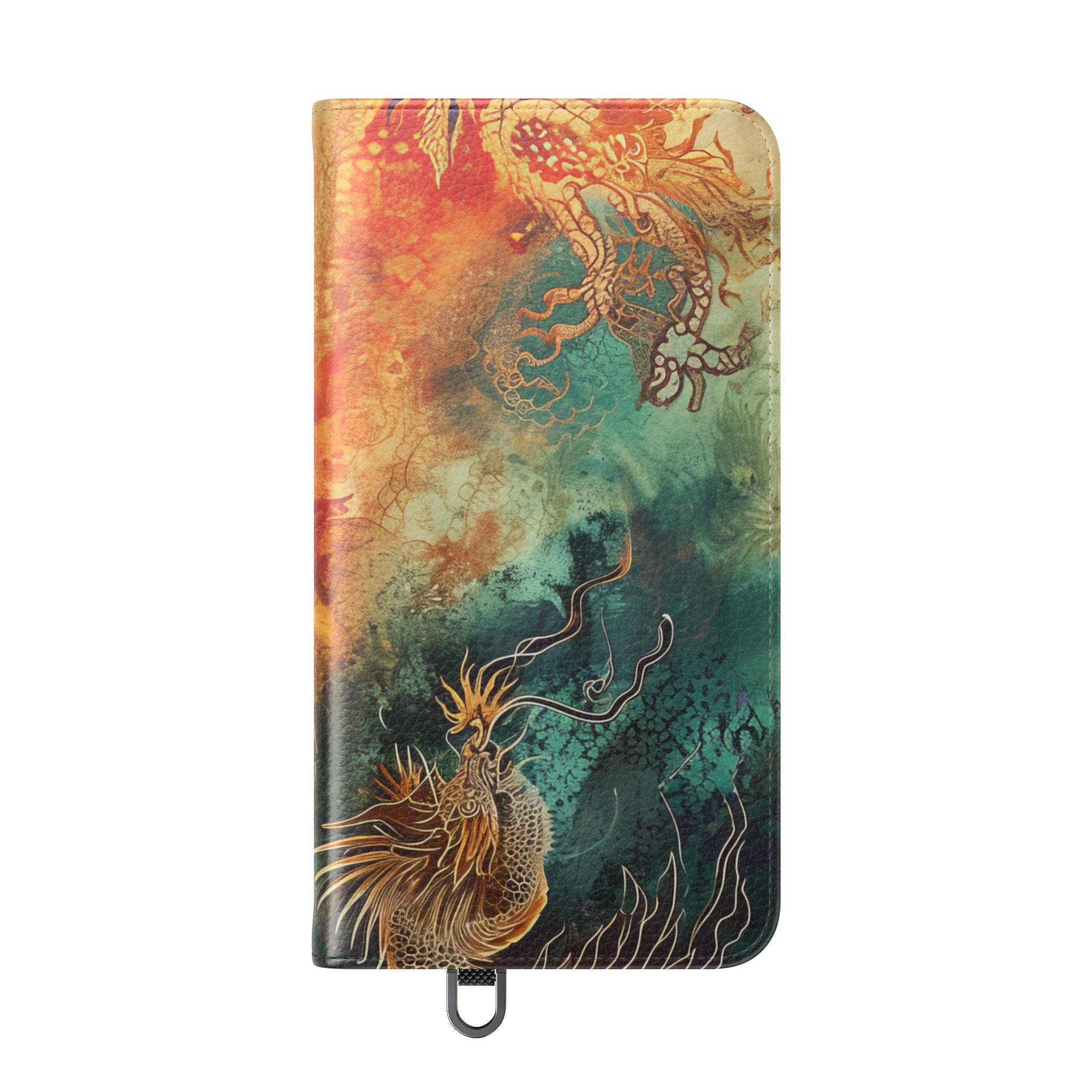 Gouden Draken Vlammen - Samsung S24 Plus Case - Portemonnee