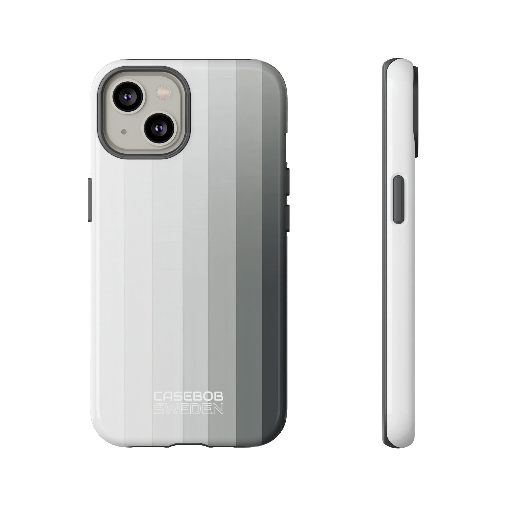 Silver Gradient Stripes iPhone 14 - Tough