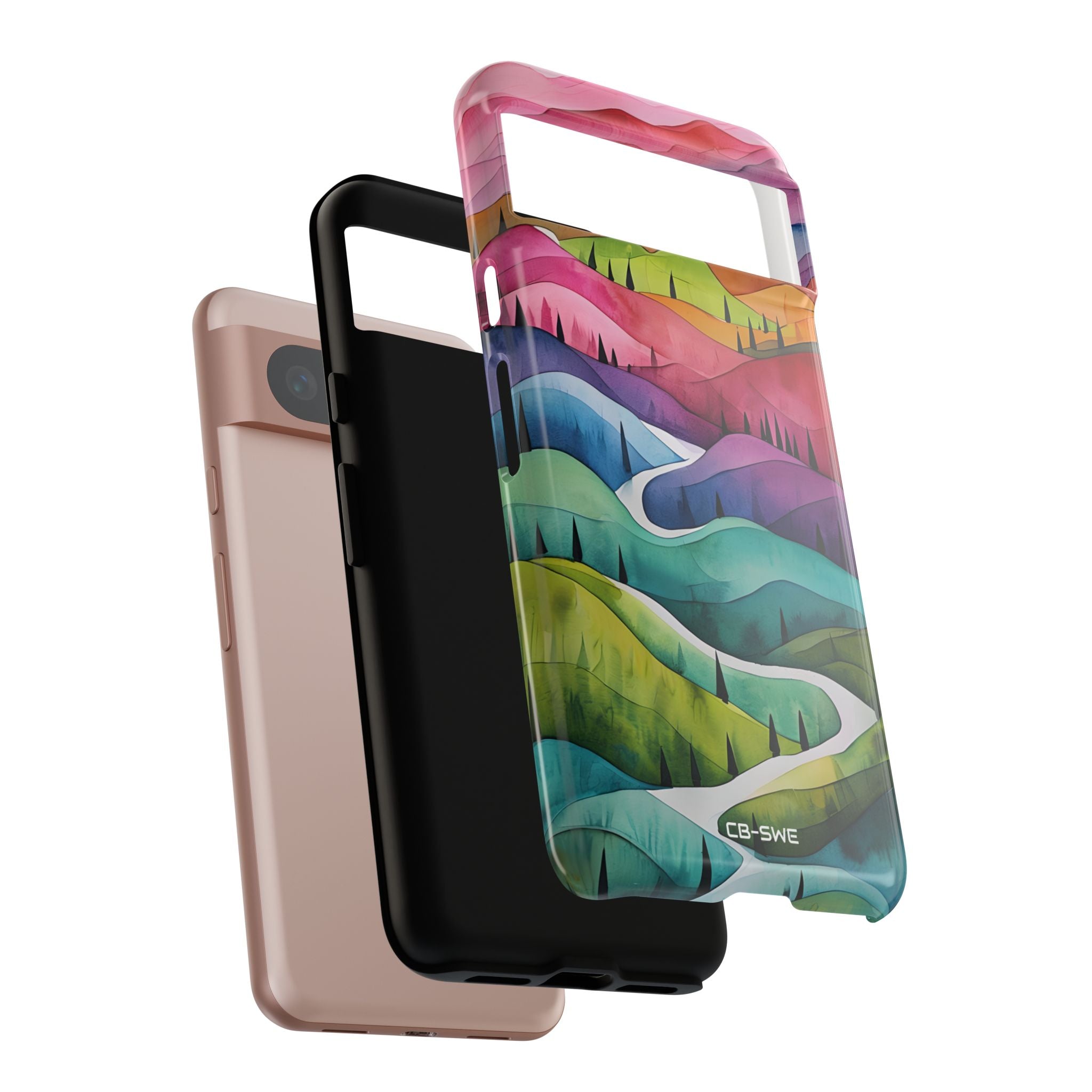 Whimsical Colorful Valleys - Google Pixel Case