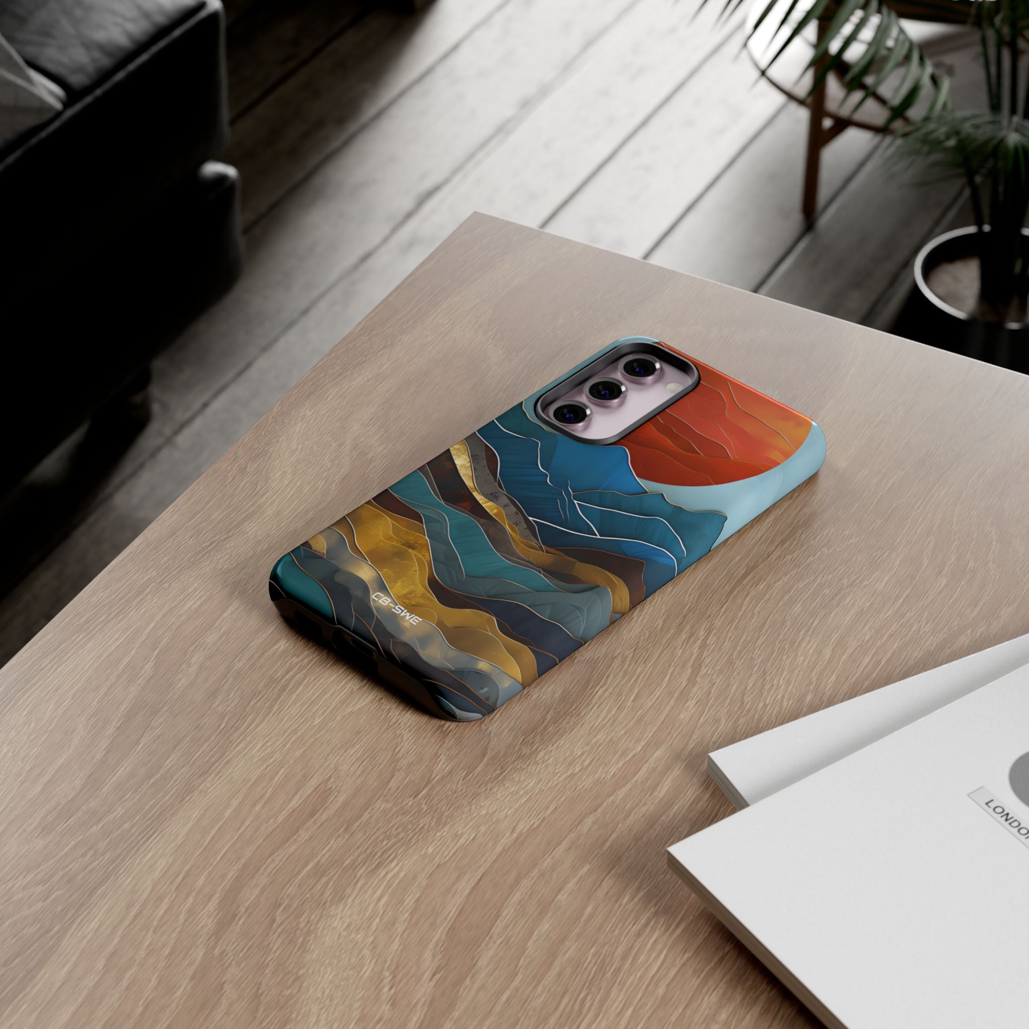 Sunset Geometry Waves - Samsung Case