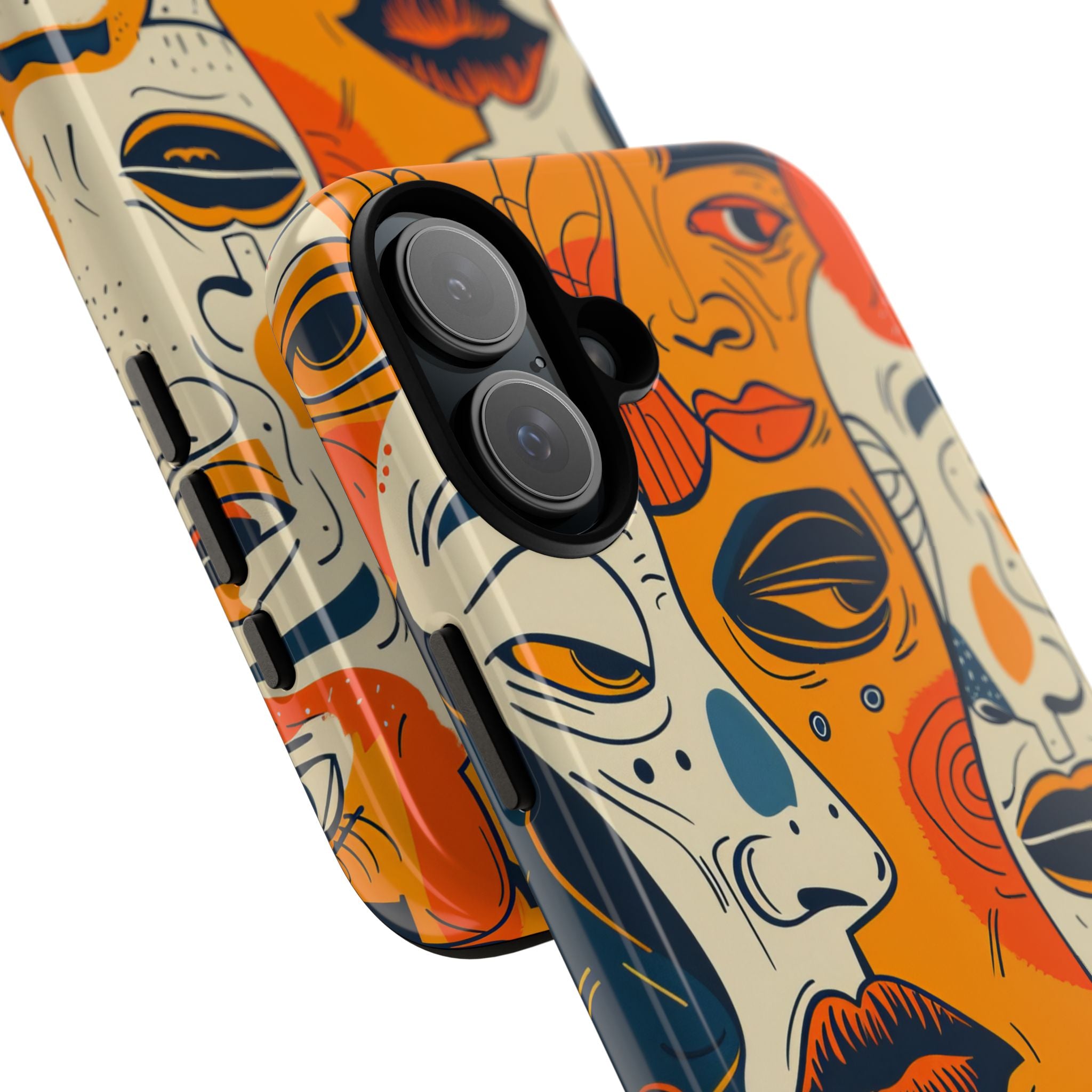 Fiery Faces iPhone 16 Plus Case - Tough