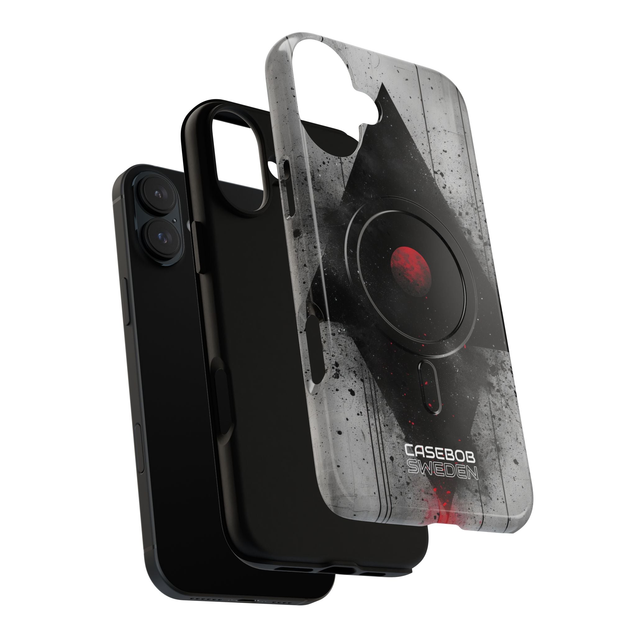 Crimson Core Geometry iPhone 16 - Tough+