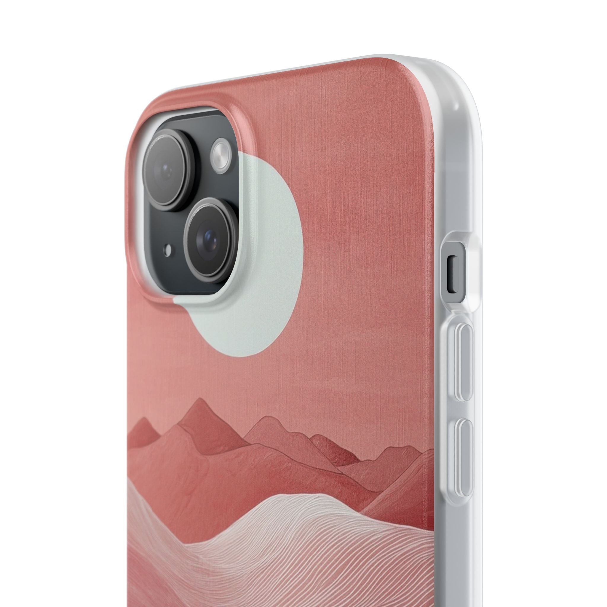White Orb Dunes iPhone 15 Plus Case - Soft