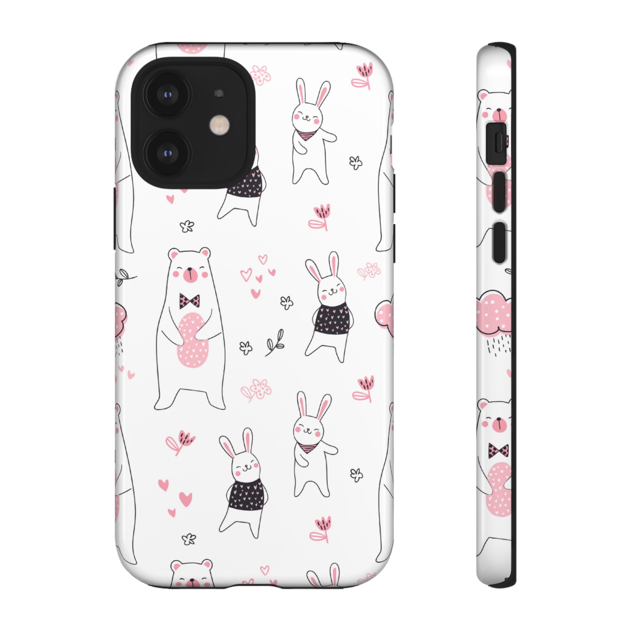 Bears Dance Playfully - iPhone Case