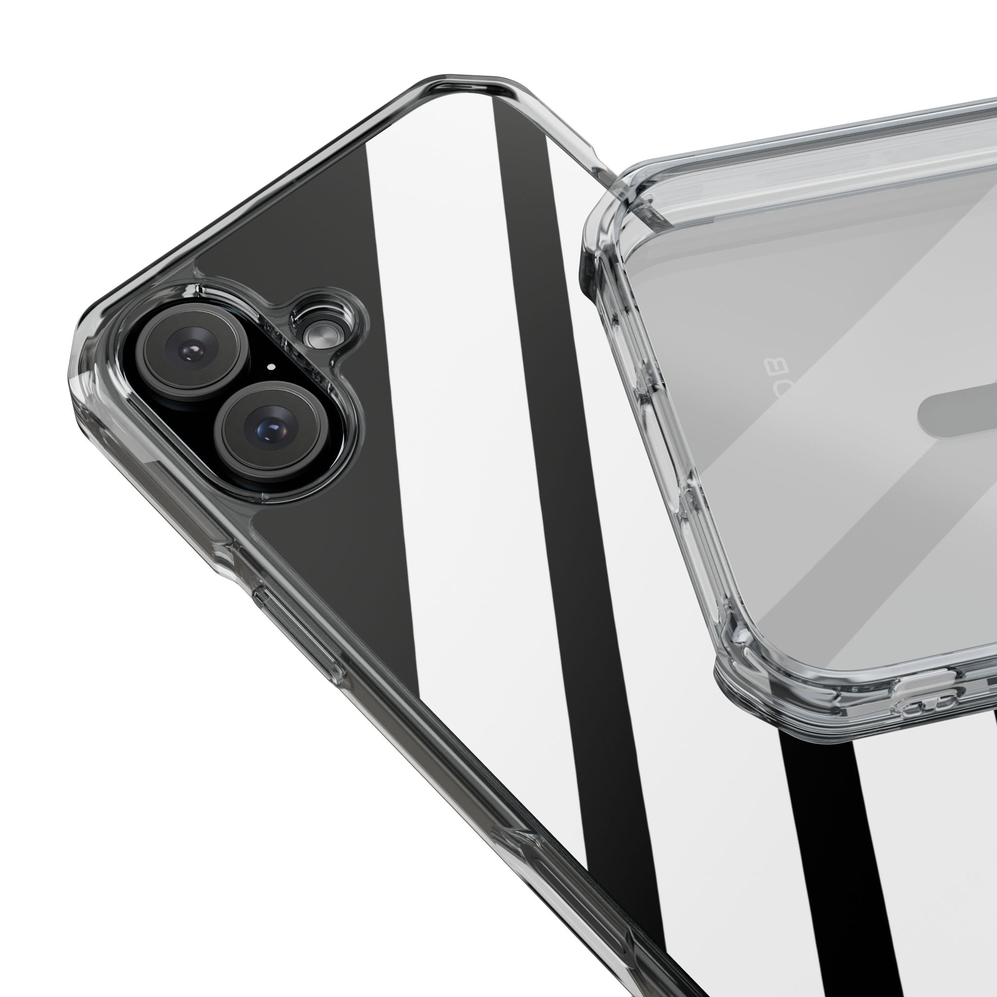 Diagonal Bands Noir iPhone 16 Plus Case - Impact