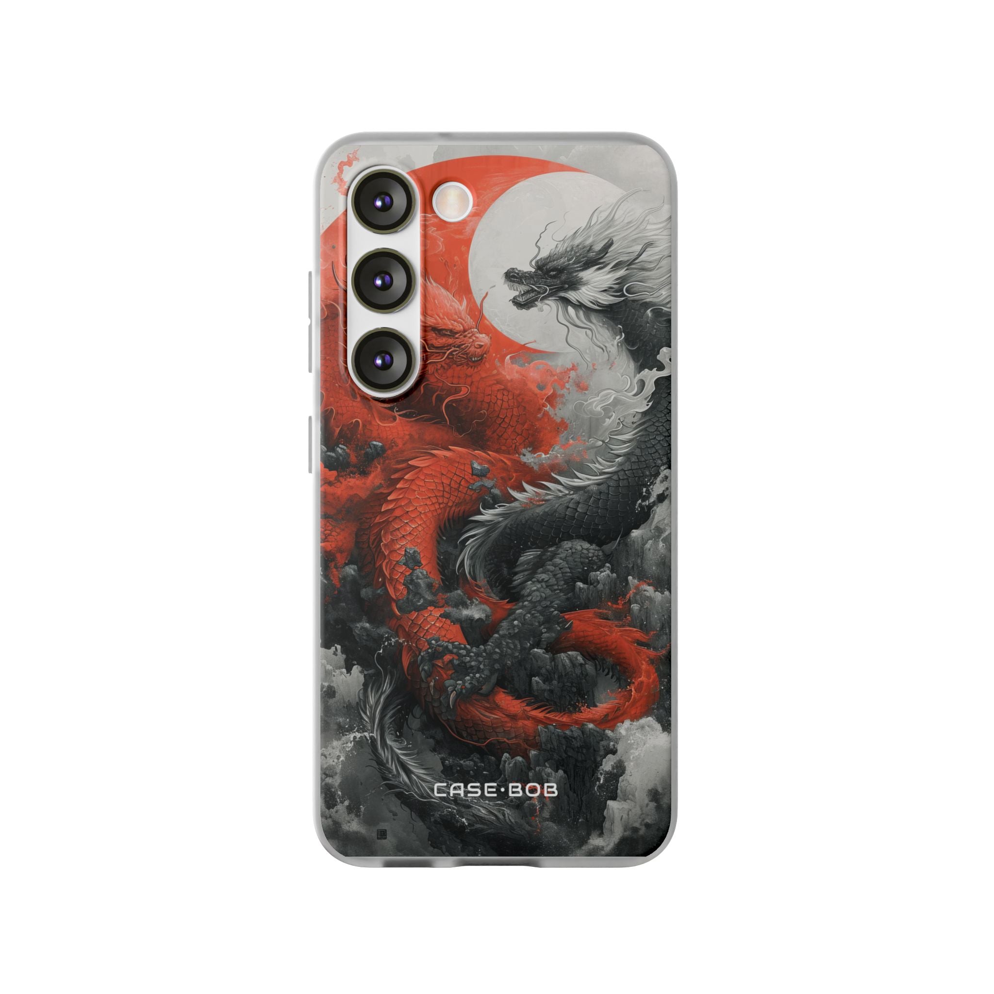 Twin Dragons Crimson Samsung S23 Case - Soft