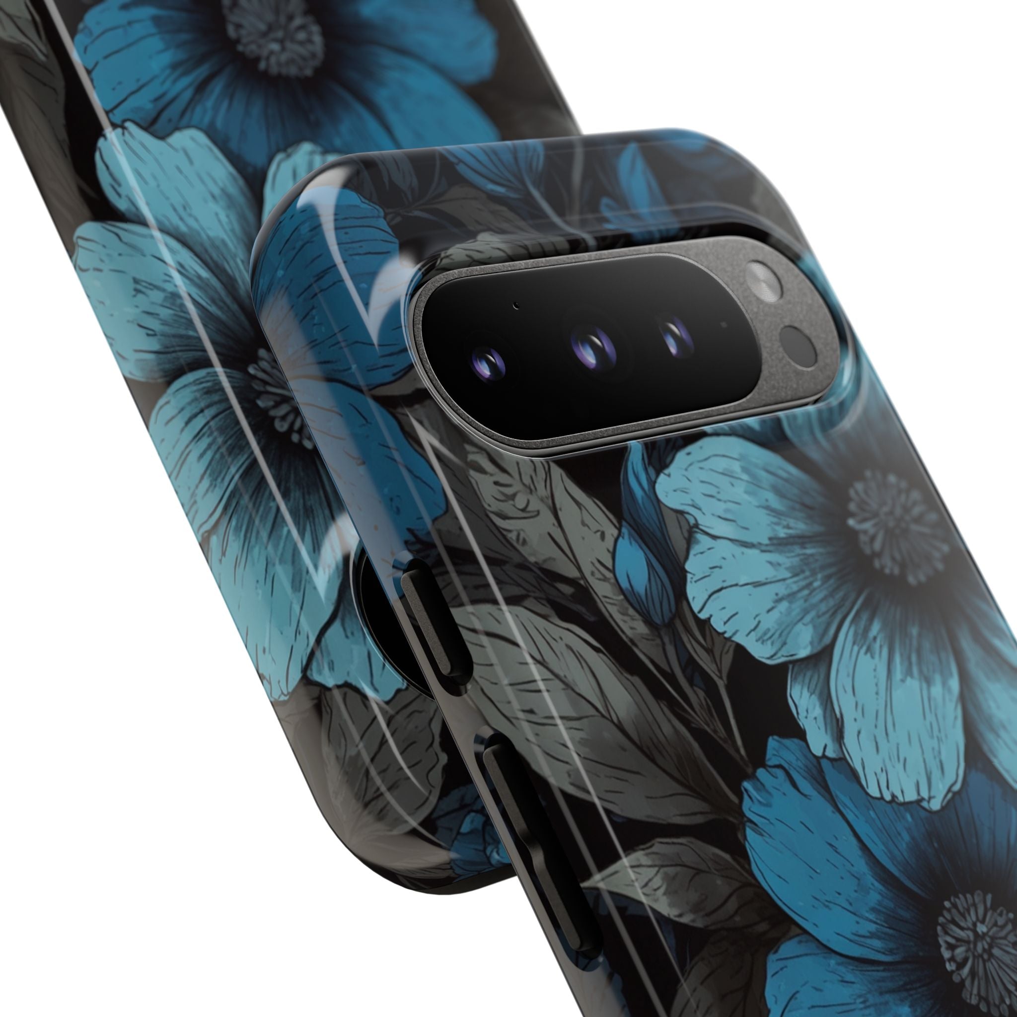Blue Petal Radiance Google Pixel 9 Pro Case - Tough