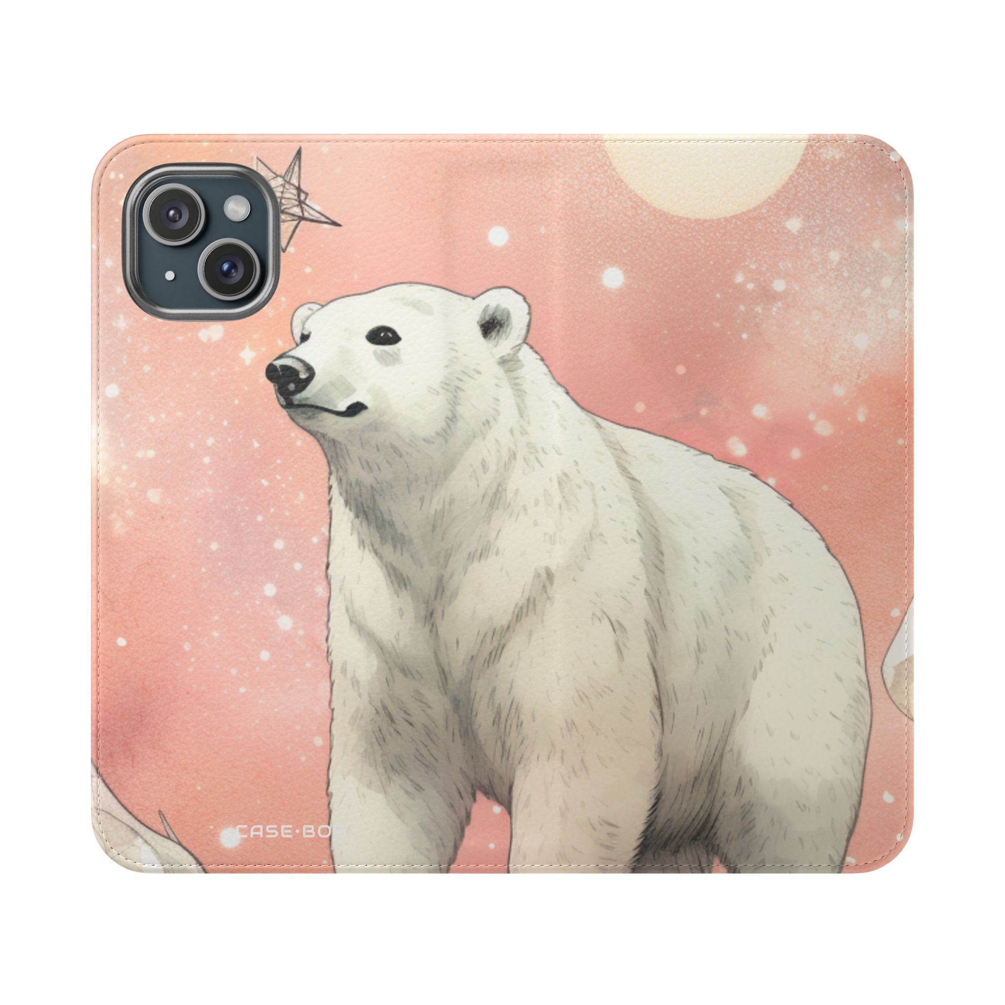 Polar Bear Nebula - iPhone 15 Plus Case - Wallet
