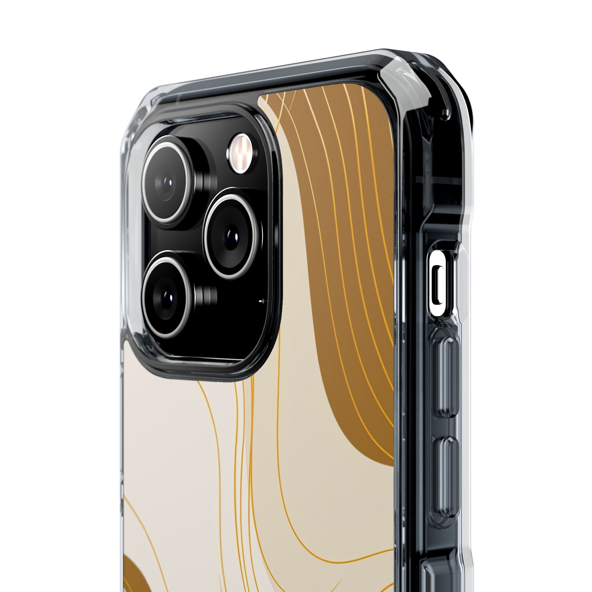 Golden Flow Lines iPhone 14 - Impact Clear+