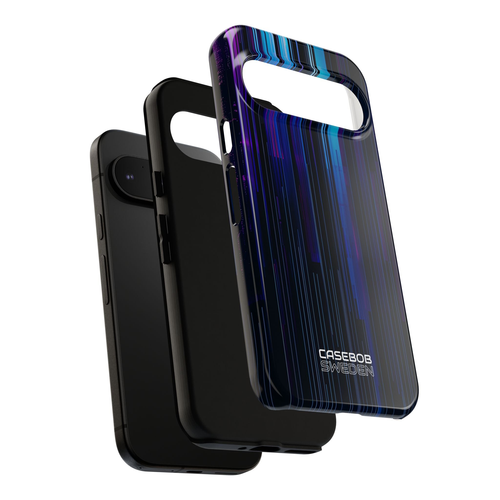 Neon Glitch Stripes Google Pixel 9 - Tough