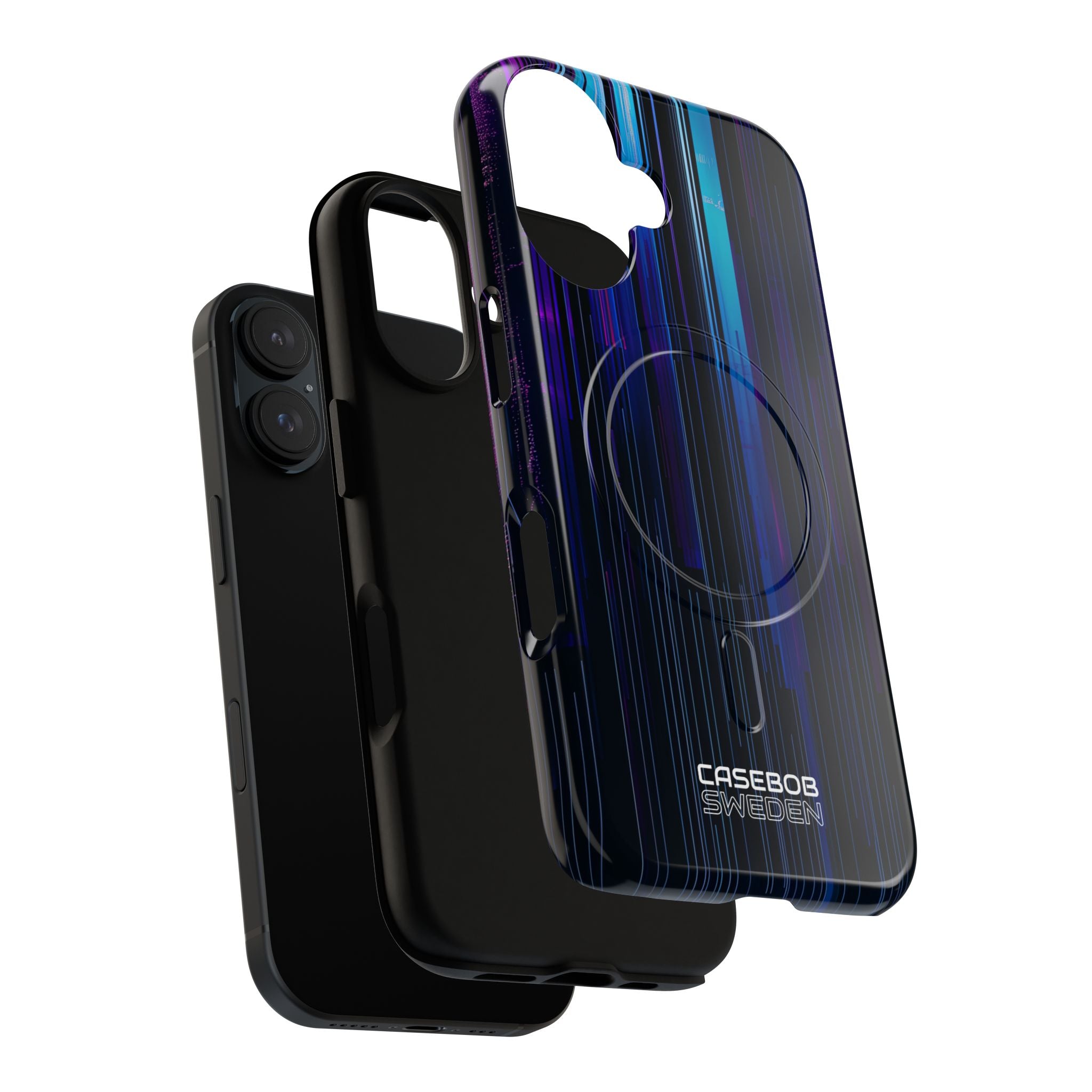 Neon Glitch Stripes iPhone 16 - Tough+