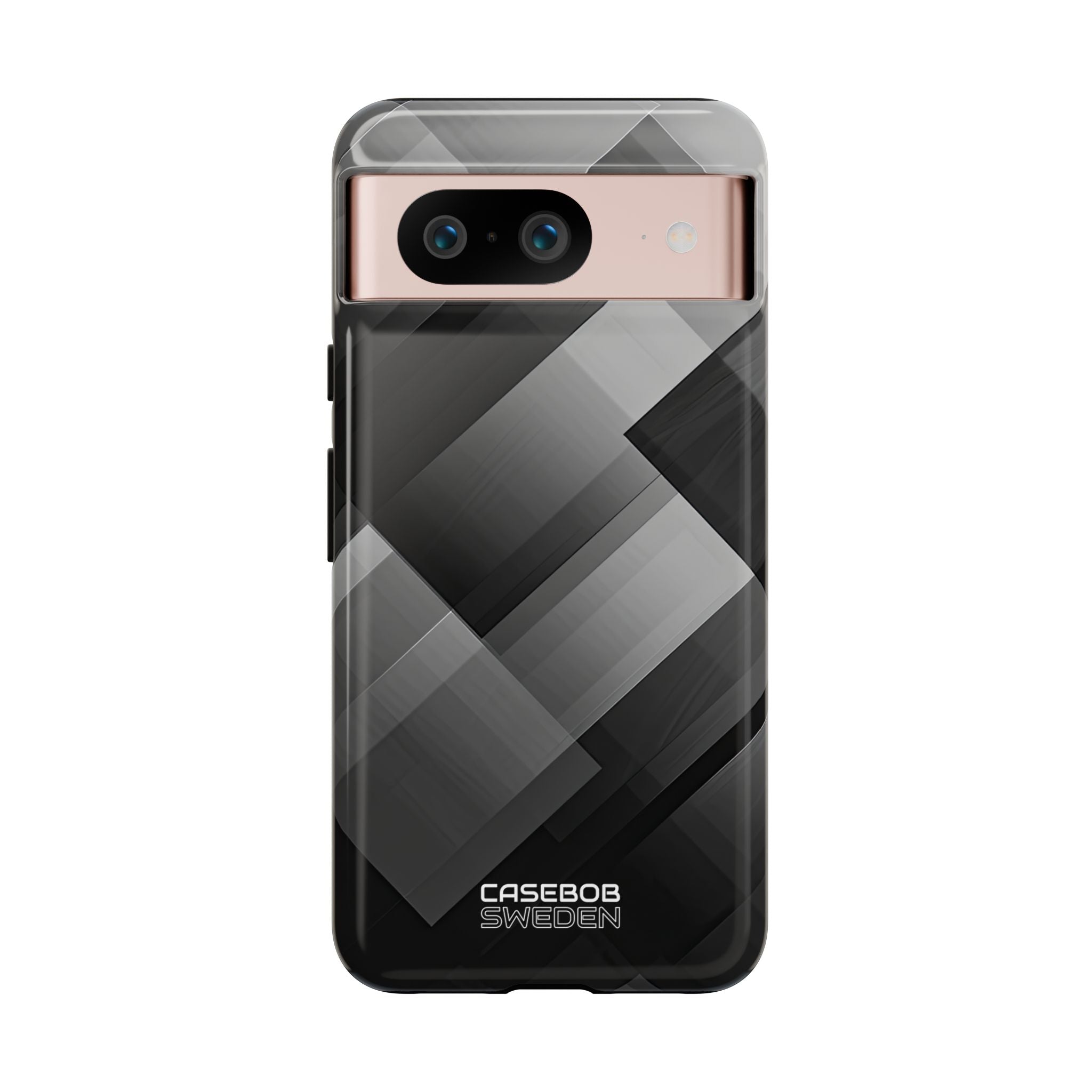 Grayscale Geometric Layers Google Pixel 8 - Tough