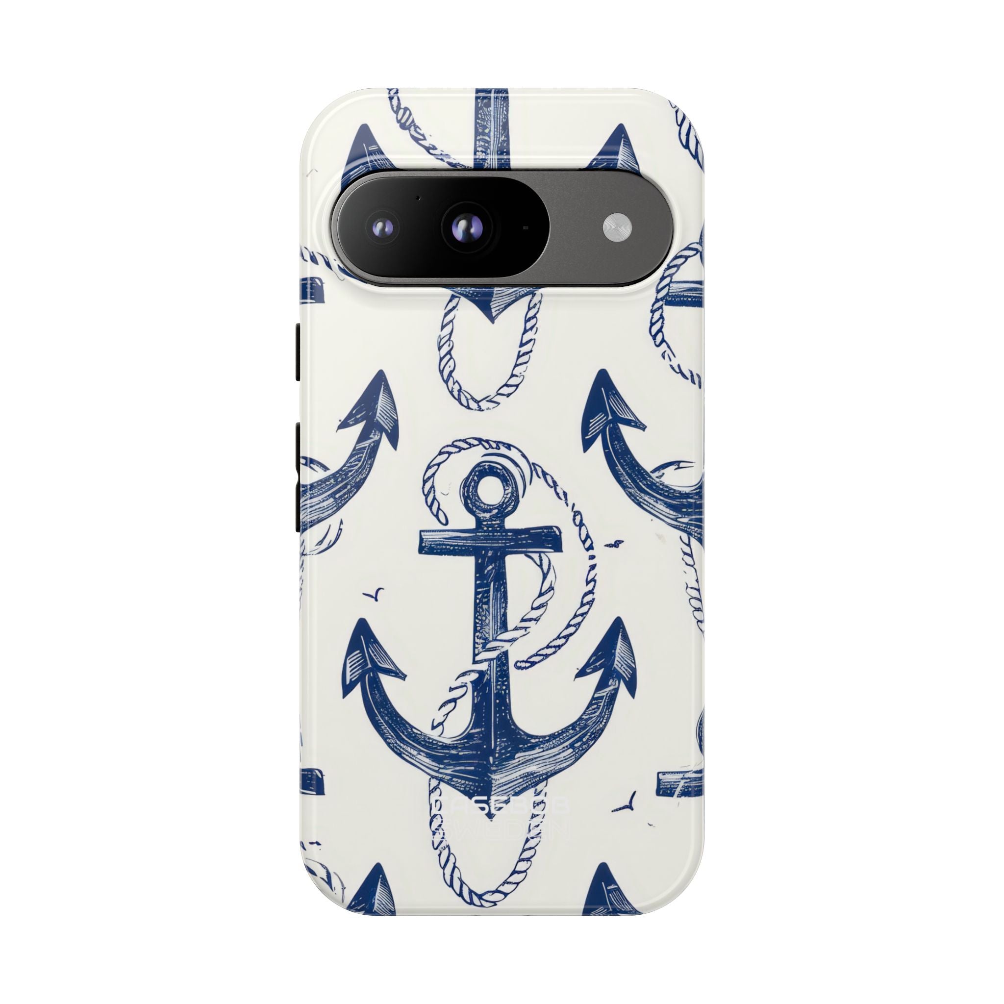 Navy Anchor Tapestry Google Pixel 9 - Tough